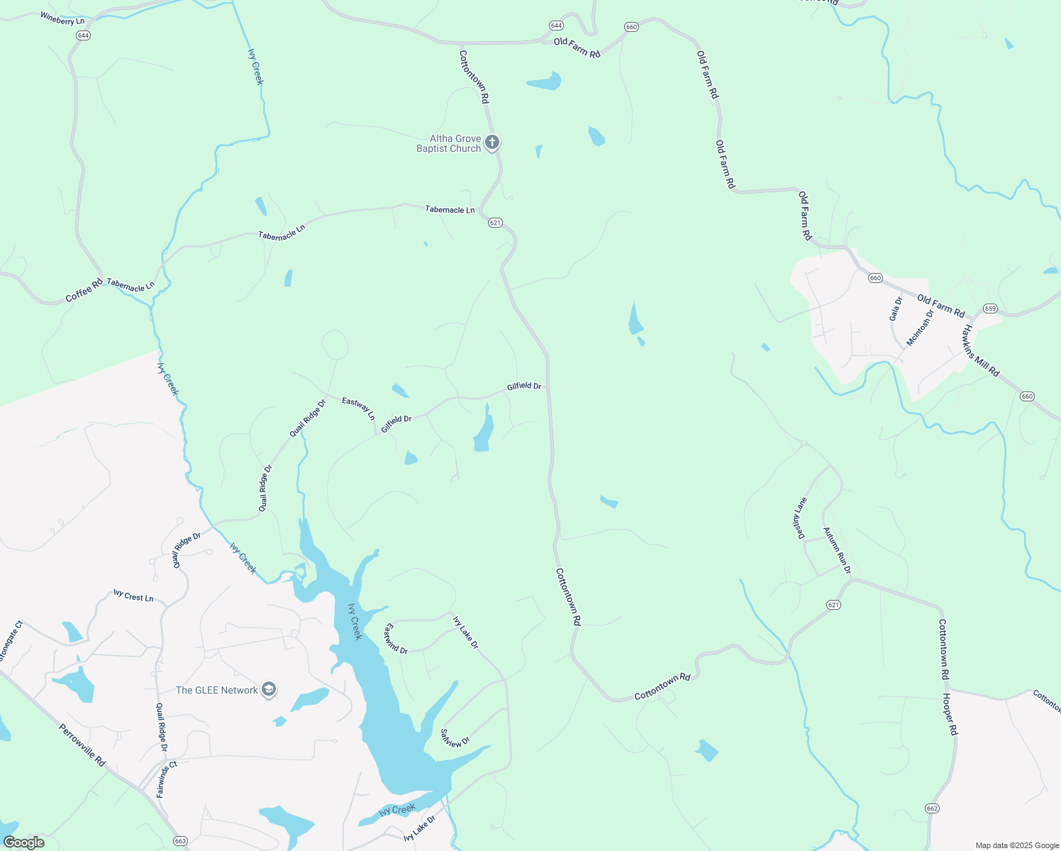 map of restaurants, bars, coffee shops, grocery stores, and more near 1148 Val Terrace Court in Forest