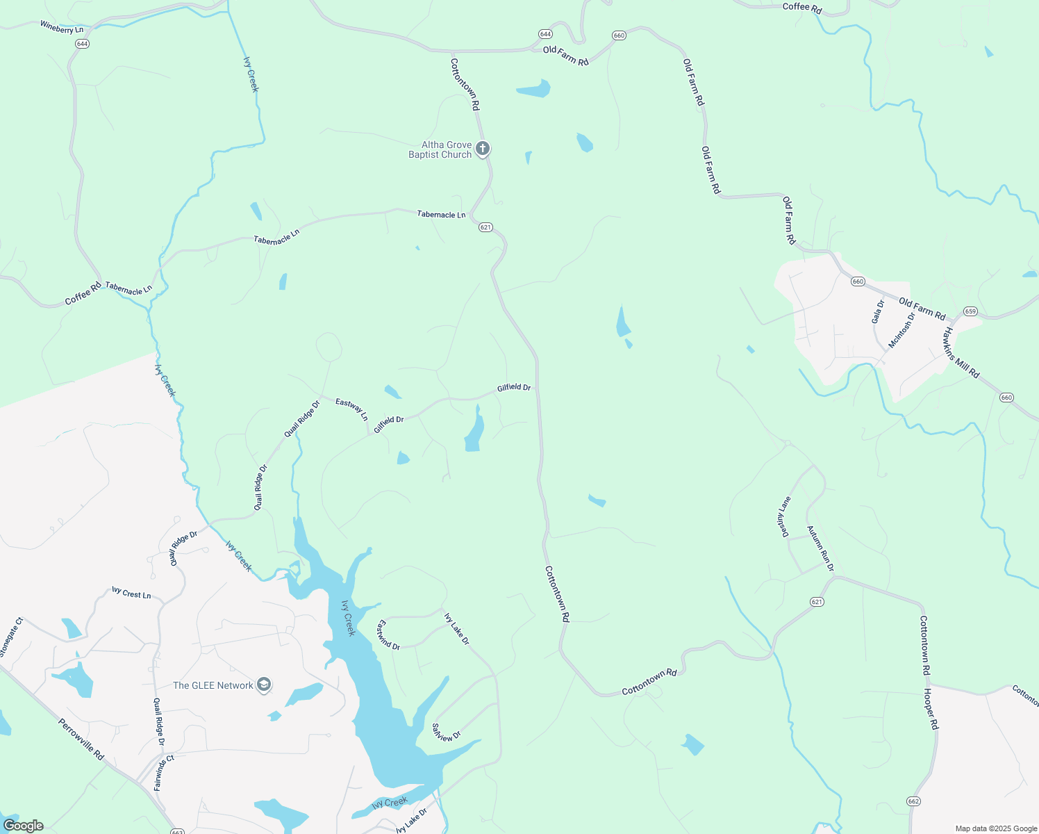 map of restaurants, bars, coffee shops, grocery stores, and more near 1148 Val Terrace Court in Forest