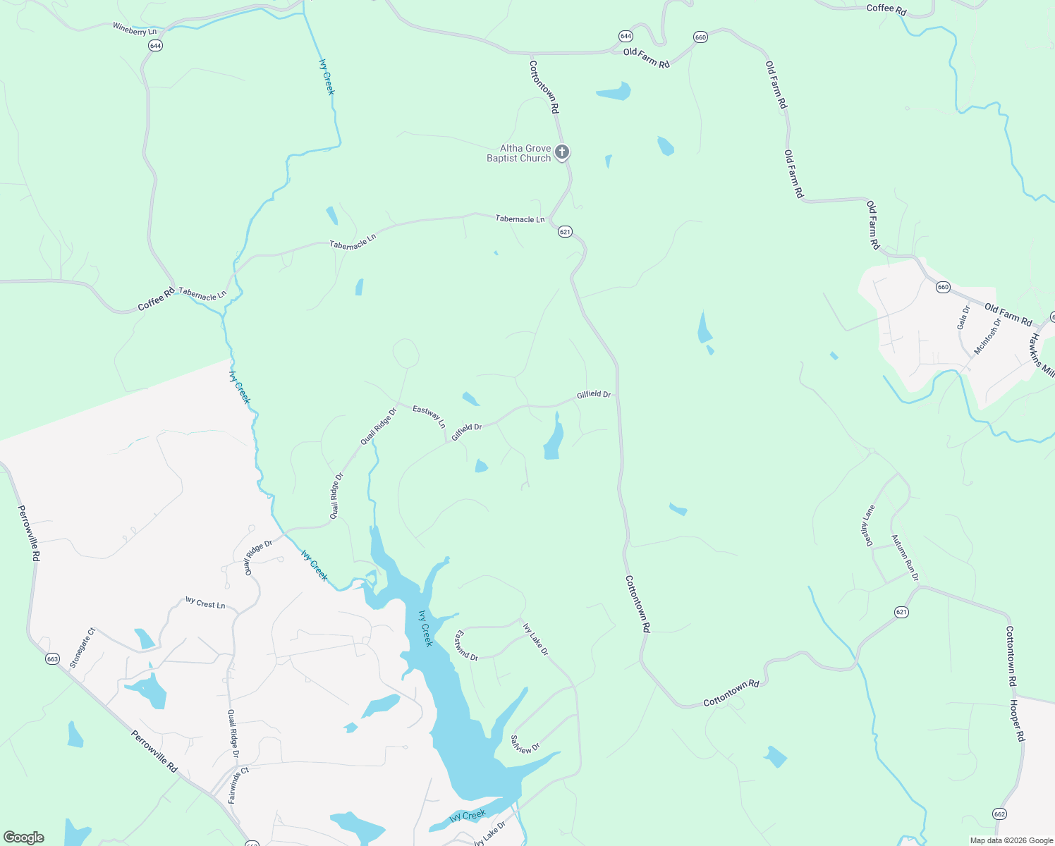 map of restaurants, bars, coffee shops, grocery stores, and more near 1035 Irenes Petite Court in Forest