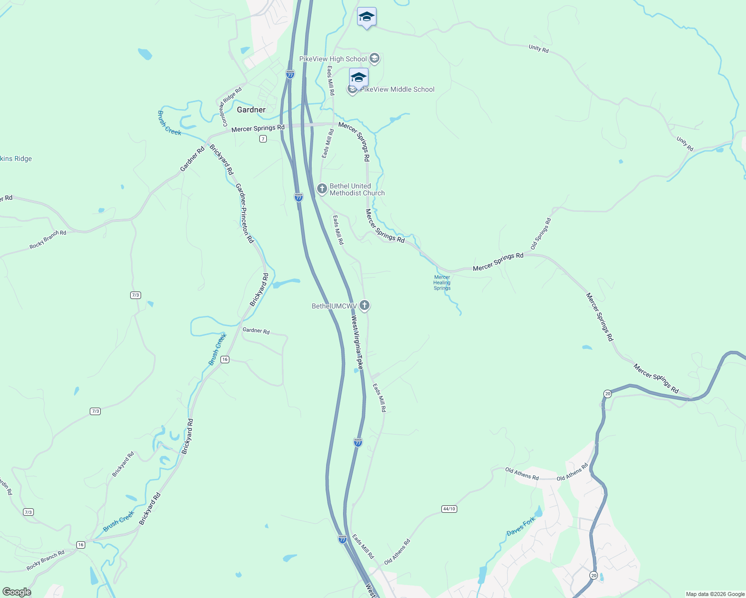 map of restaurants, bars, coffee shops, grocery stores, and more near 2184 Eads Mill Road in Princeton