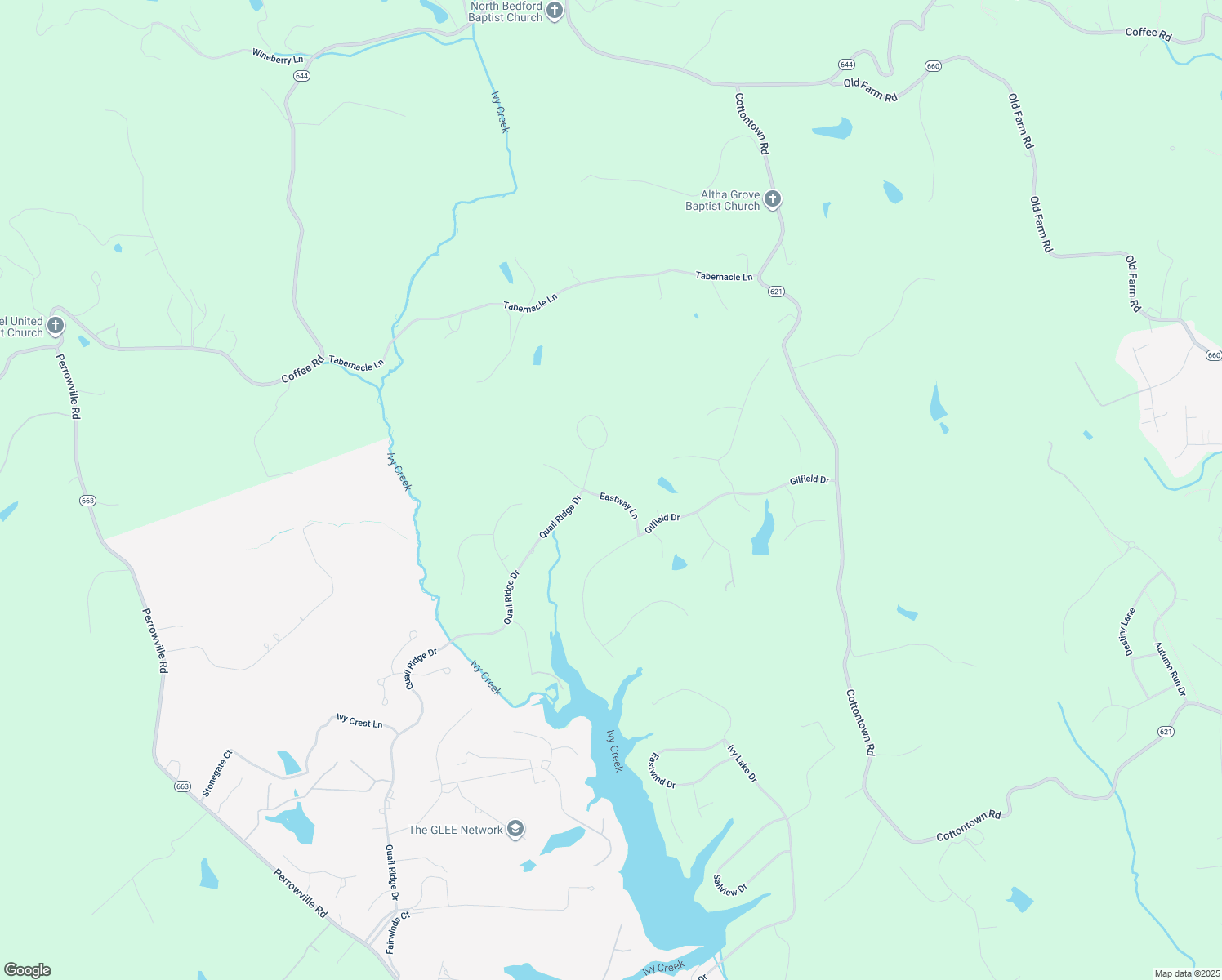 map of restaurants, bars, coffee shops, grocery stores, and more near 1913 Eastway Lane in Forest