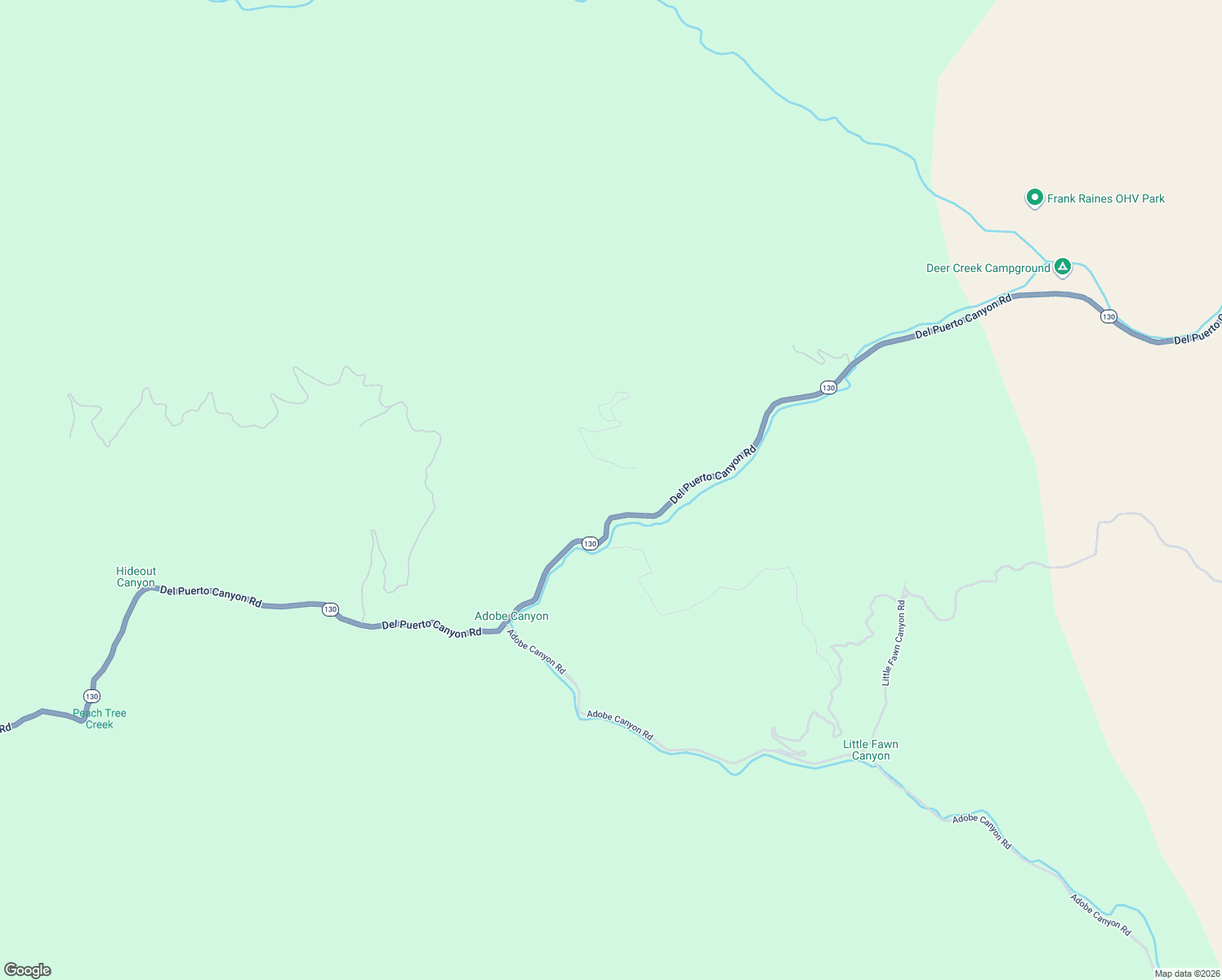 map of restaurants, bars, coffee shops, grocery stores, and more near 17997 Del Puerto Canyon Road in Patterson