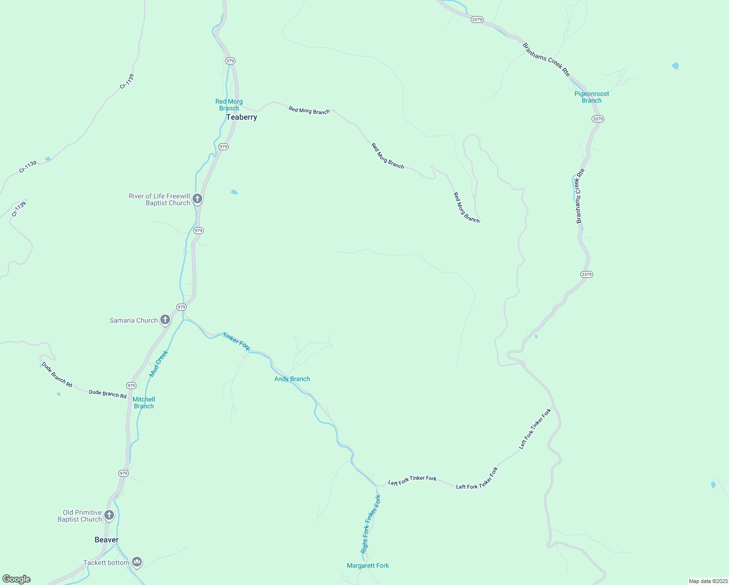 map of restaurants, bars, coffee shops, grocery stores, and more near in Teaberry