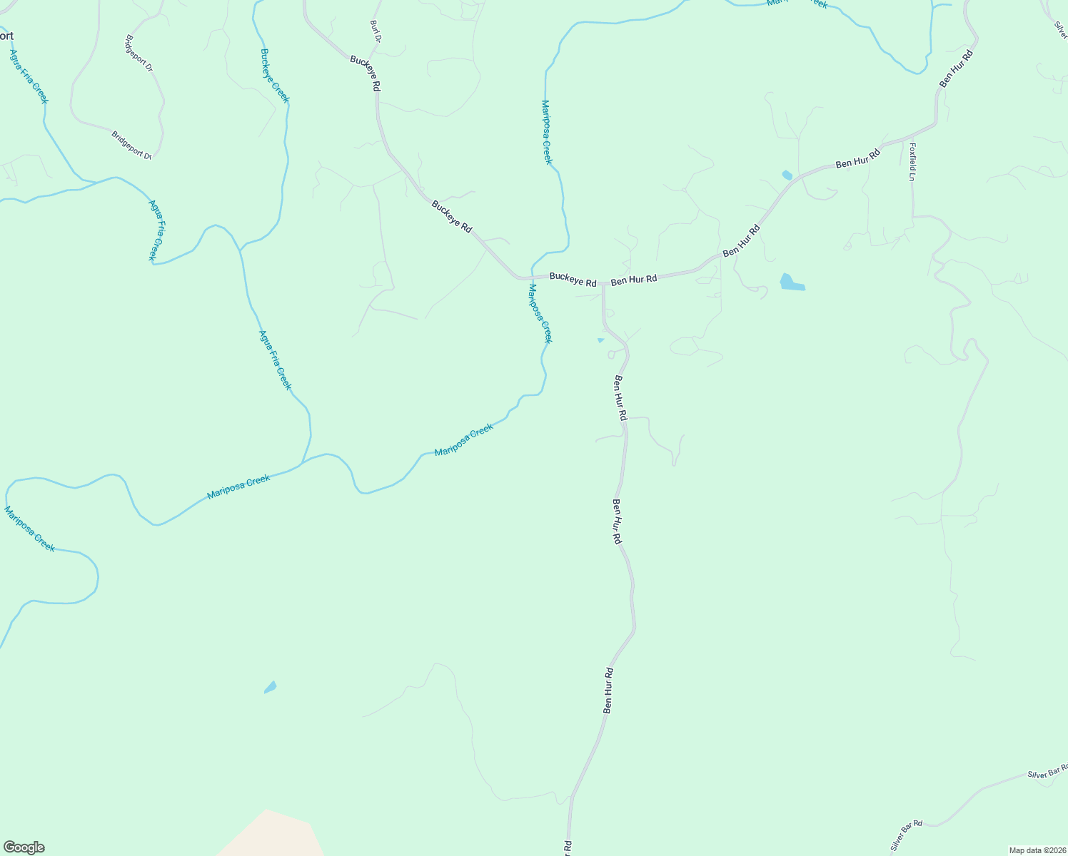 map of restaurants, bars, coffee shops, grocery stores, and more near 3729 Ben Hur Road in Mariposa