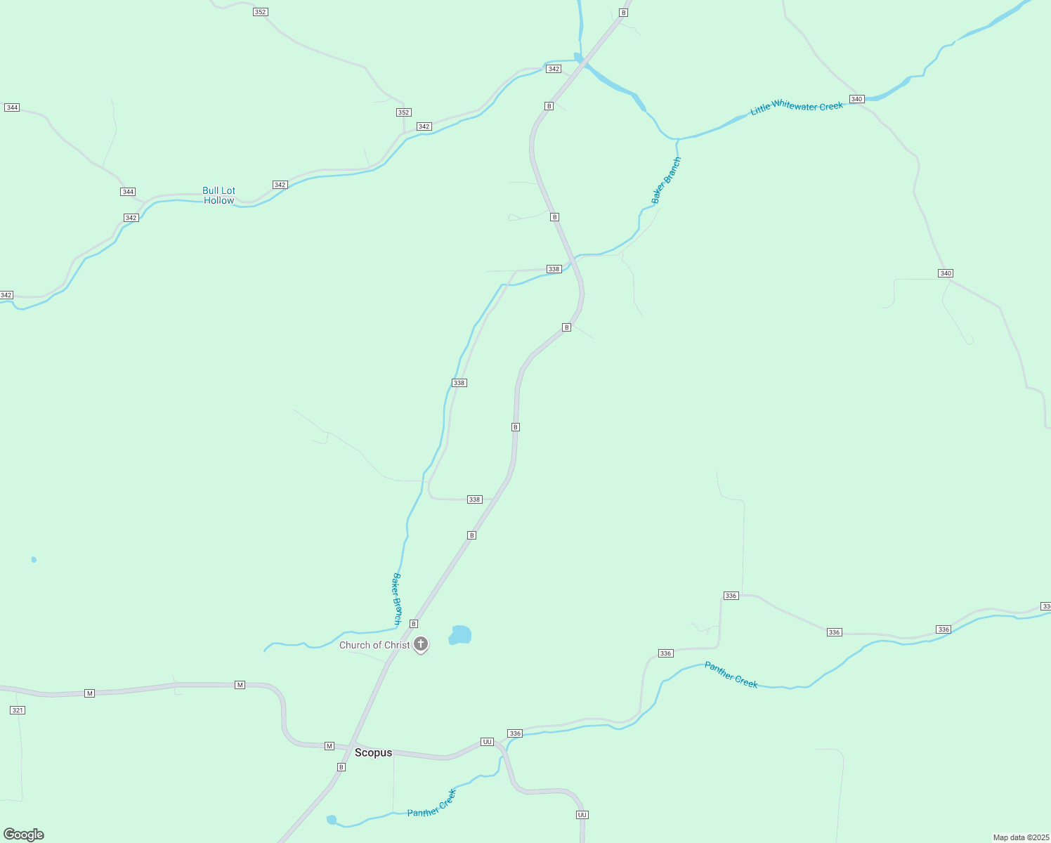 map of restaurants, bars, coffee shops, grocery stores, and more near State Highway B in Millersville