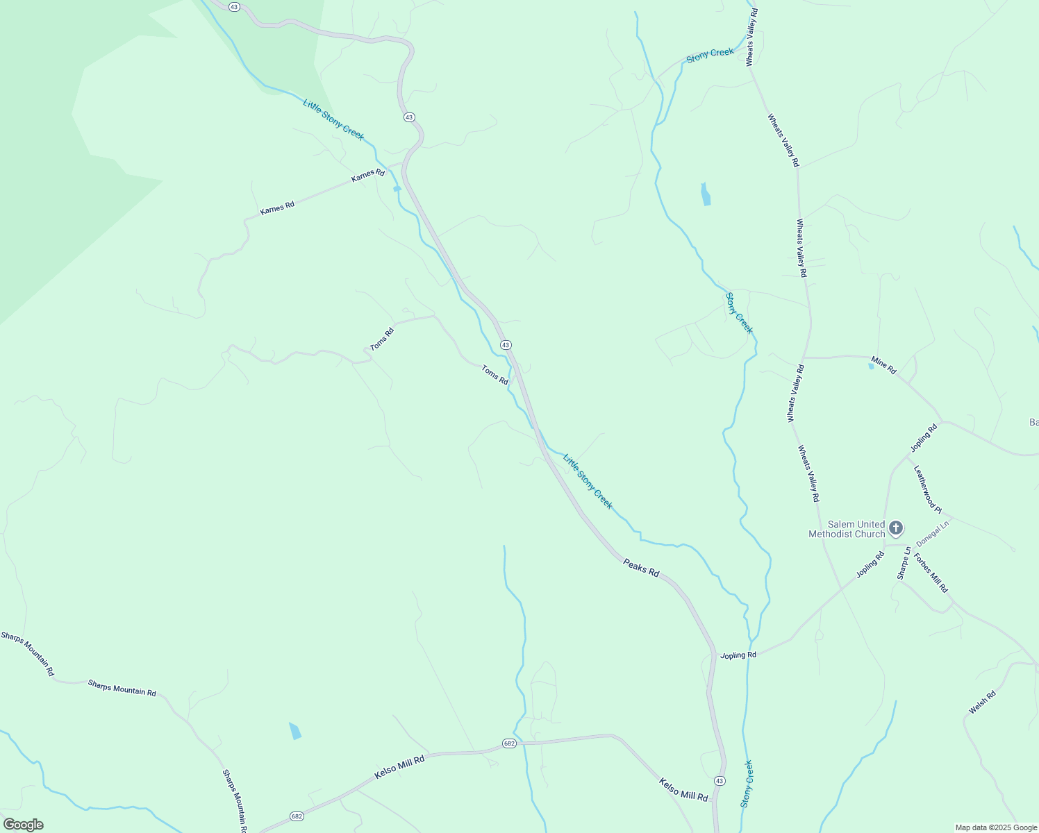 map of restaurants, bars, coffee shops, grocery stores, and more near 6836 Peaks Road in Bedford