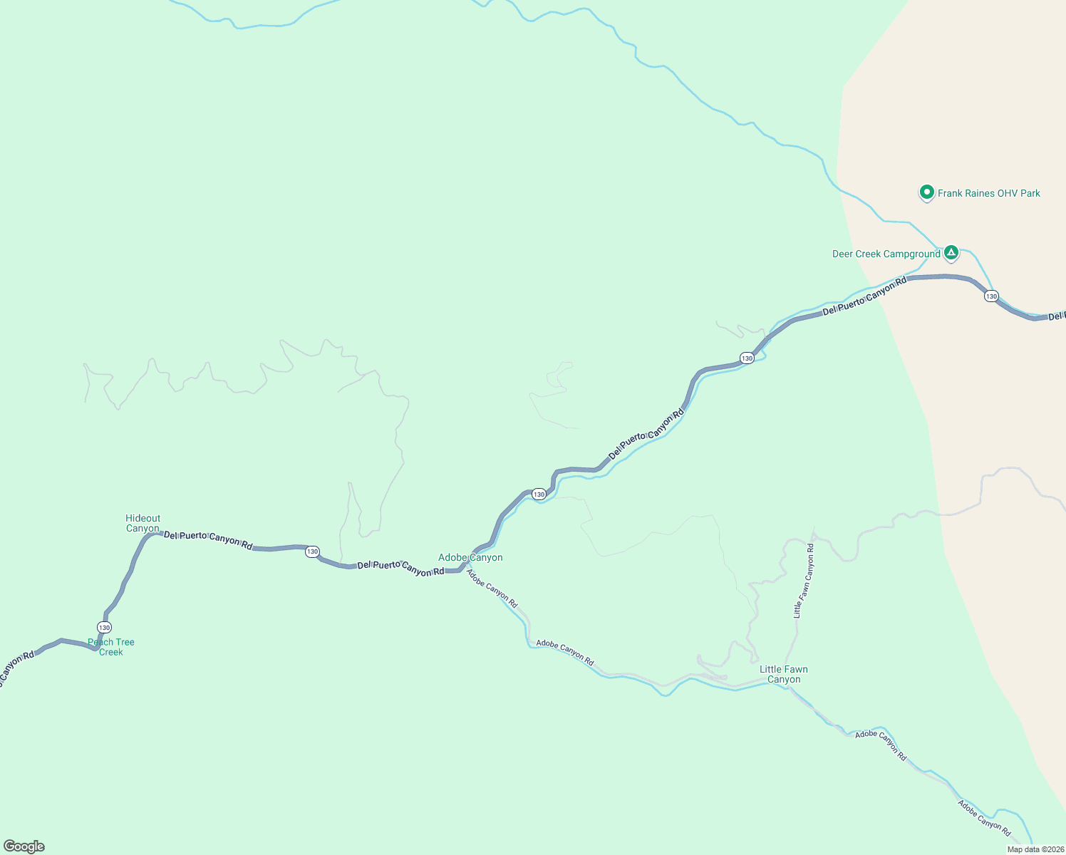 map of restaurants, bars, coffee shops, grocery stores, and more near 17997 Del Puerto Canyon Road in Patterson
