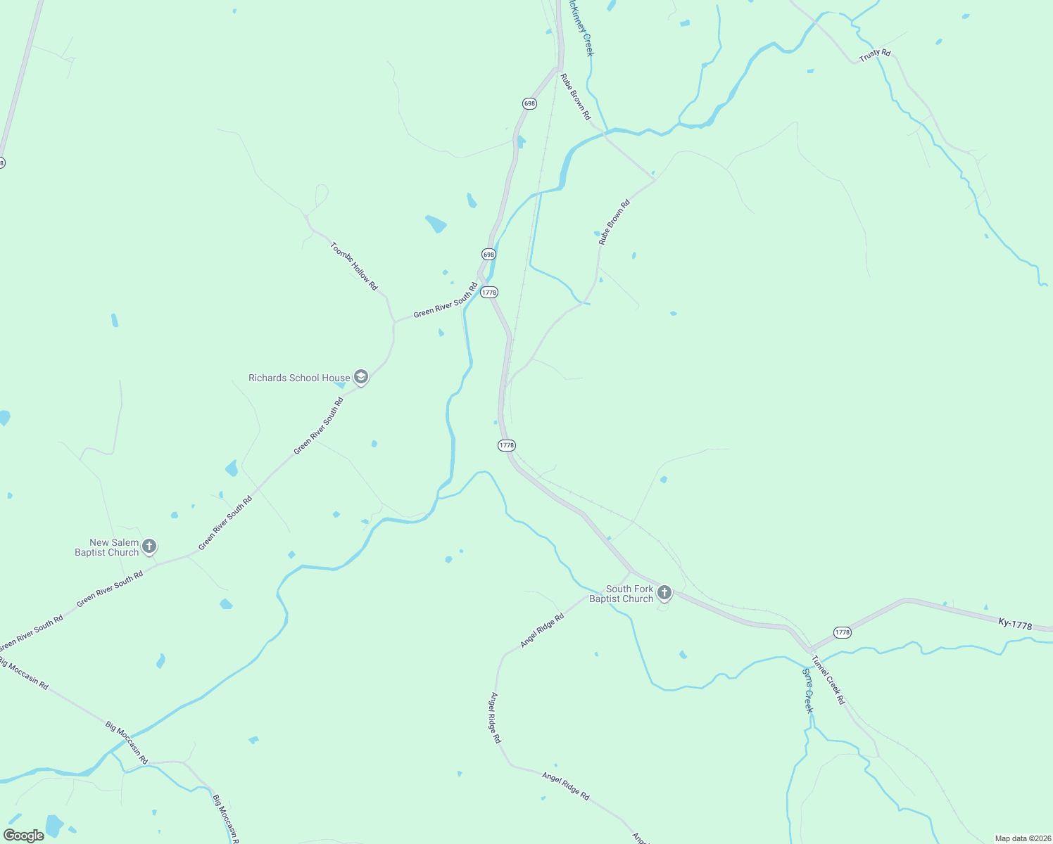map of restaurants, bars, coffee shops, grocery stores, and more near 1350 Rube Brown Road in Hustonville