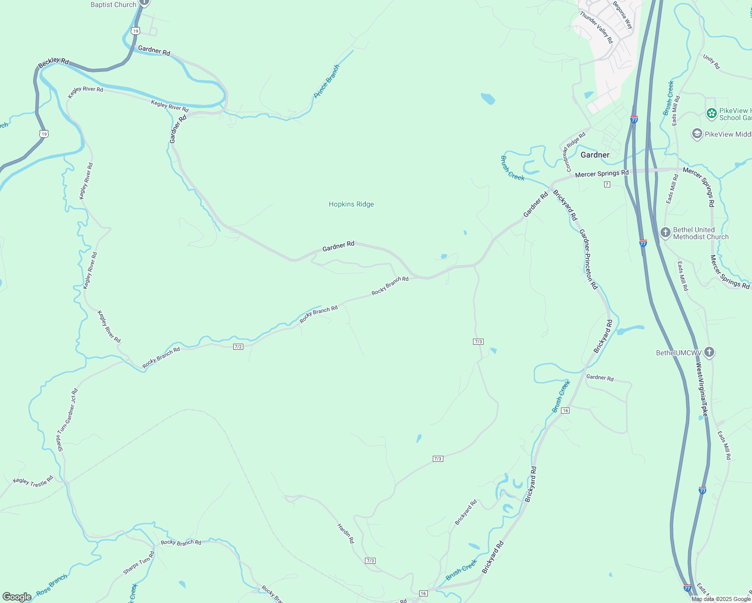 map of restaurants, bars, coffee shops, grocery stores, and more near 4380 Rocky Branch Road in Princeton