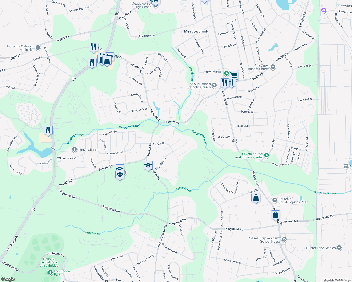 map of restaurants, bars, coffee shops, grocery stores, and more near 4730 Pawpans Place in Richmond