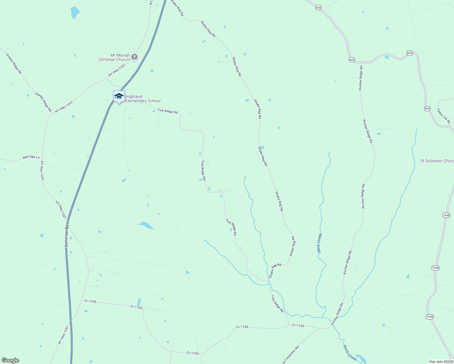 map of restaurants, bars, coffee shops, grocery stores, and more near 1426 Tick Ridge Road in Waynesburg