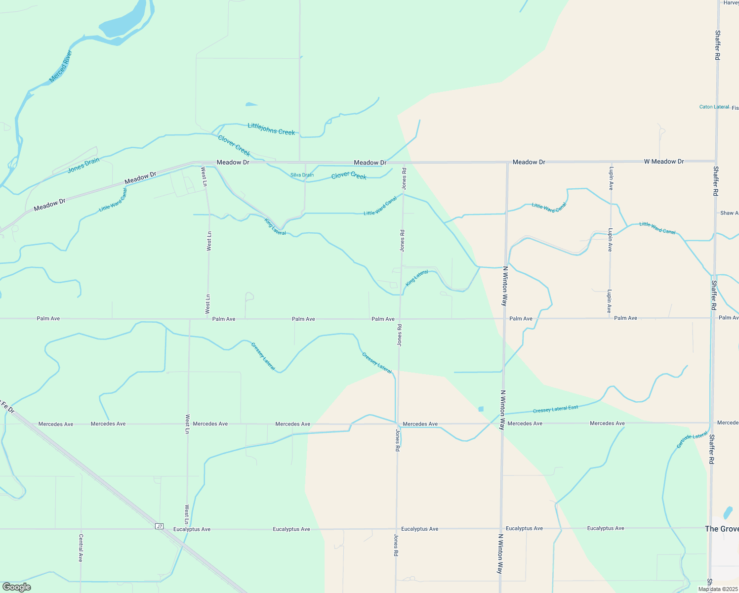 map of restaurants, bars, coffee shops, grocery stores, and more near 7660 Palm Ave in Winton