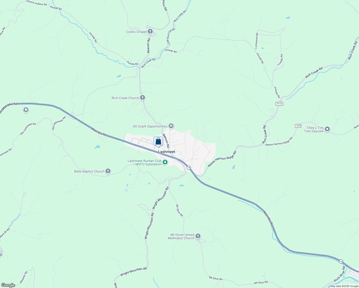 map of restaurants, bars, coffee shops, grocery stores, and more near Graham Hill Road in Mercer
