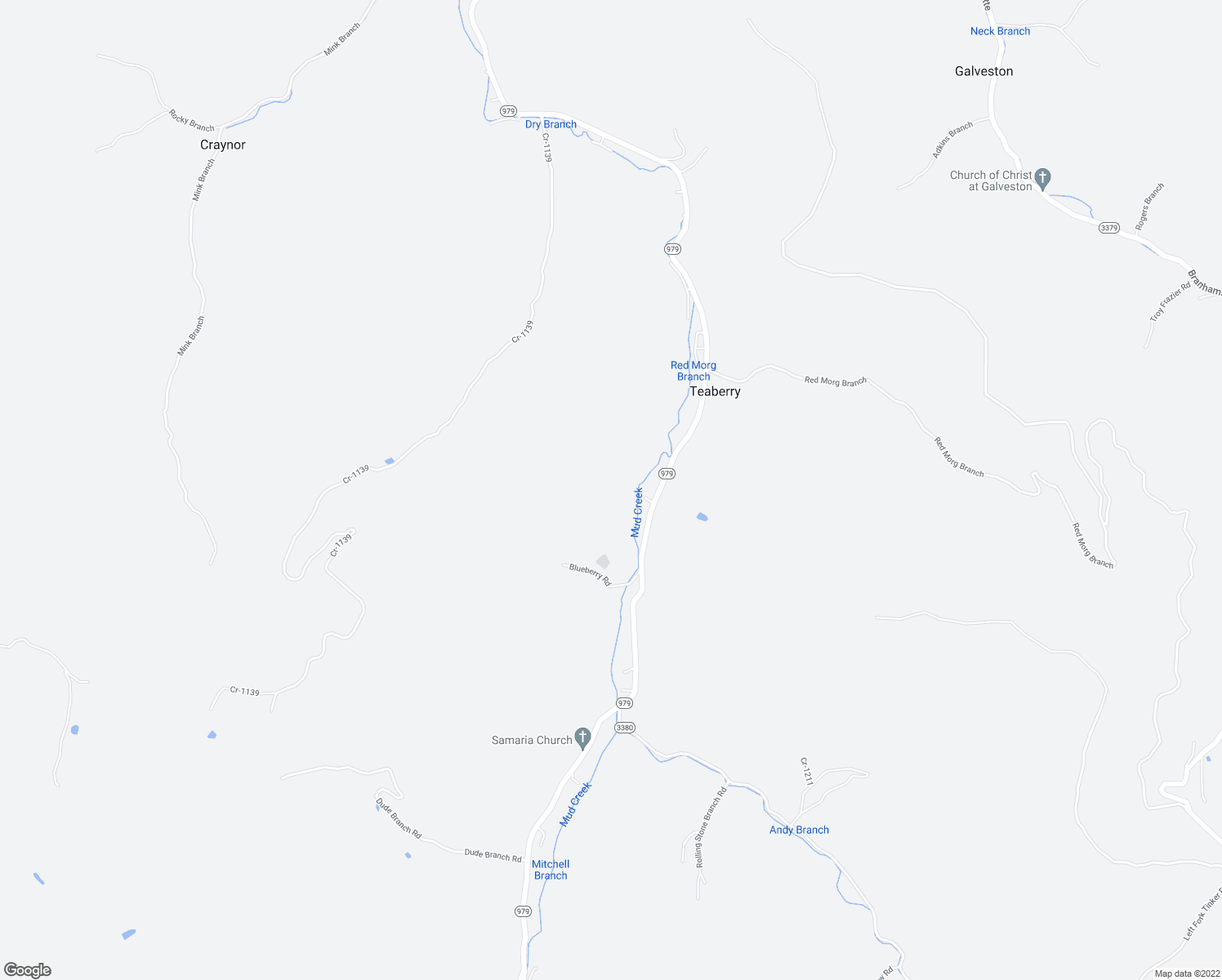 map of restaurants, bars, coffee shops, grocery stores, and more near in Teaberry
