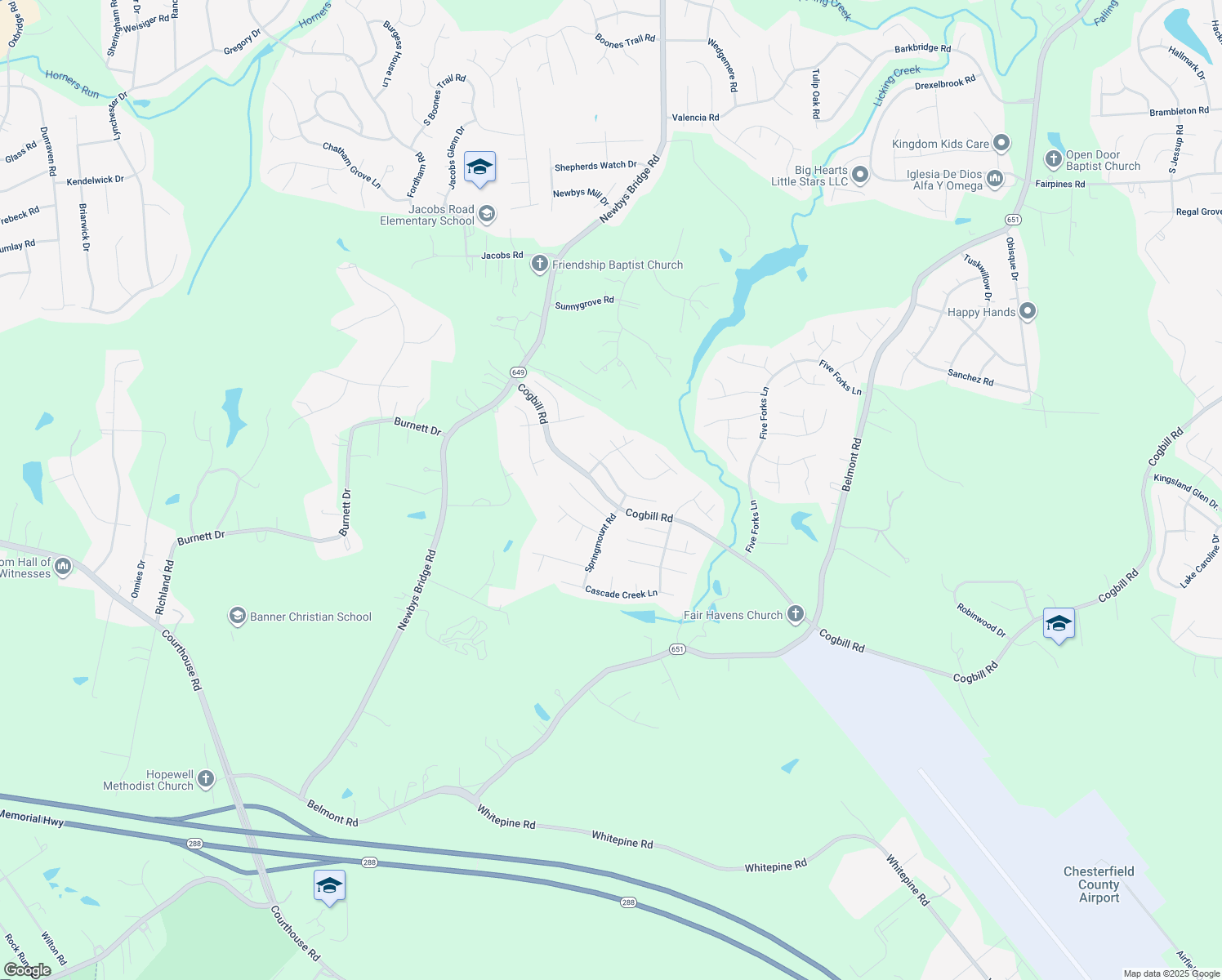 map of restaurants, bars, coffee shops, grocery stores, and more near 9313 Alcove Grove Road in Chesterfield