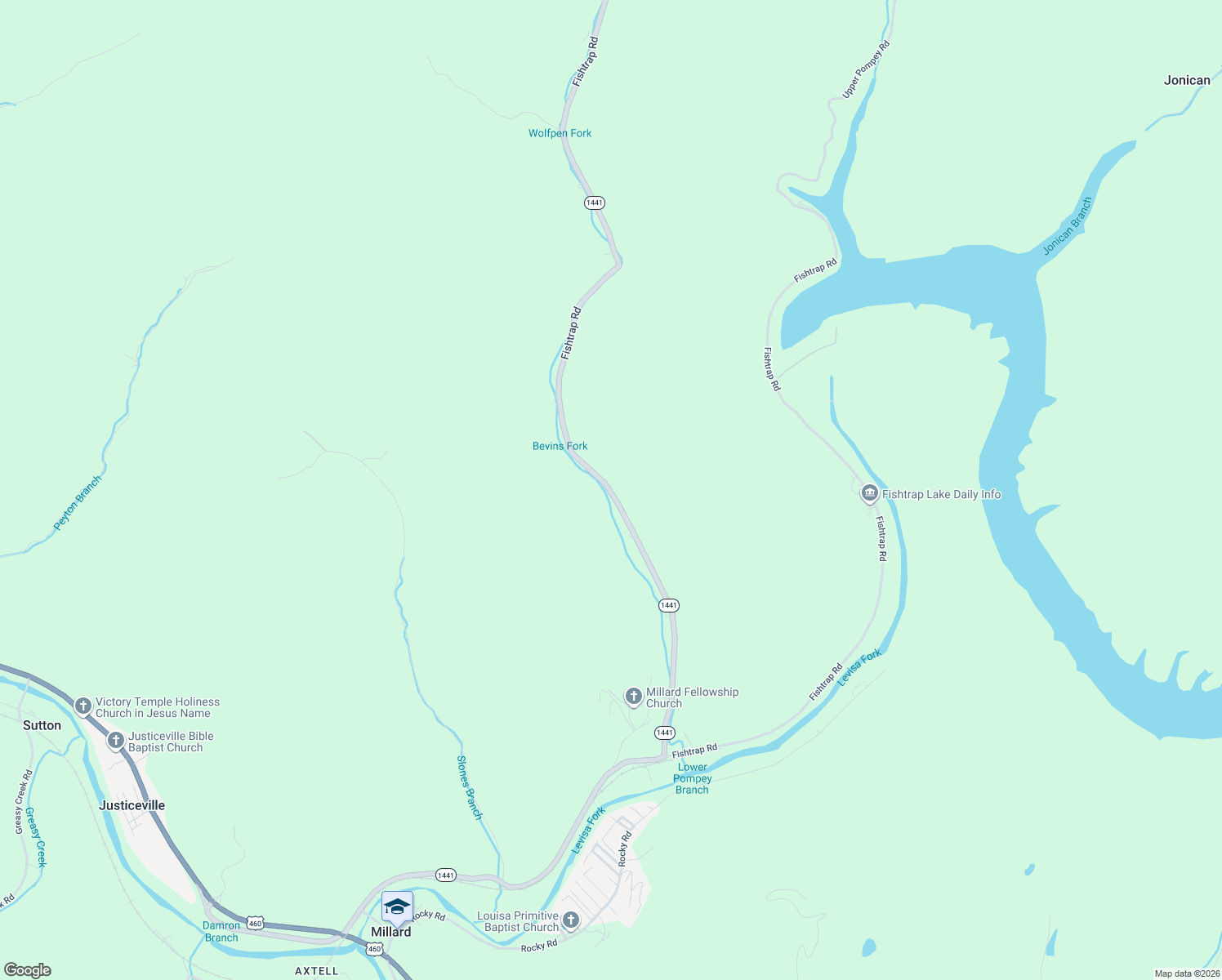 map of restaurants, bars, coffee shops, grocery stores, and more near 627-927 Kentucky 1441 in Shelbiana