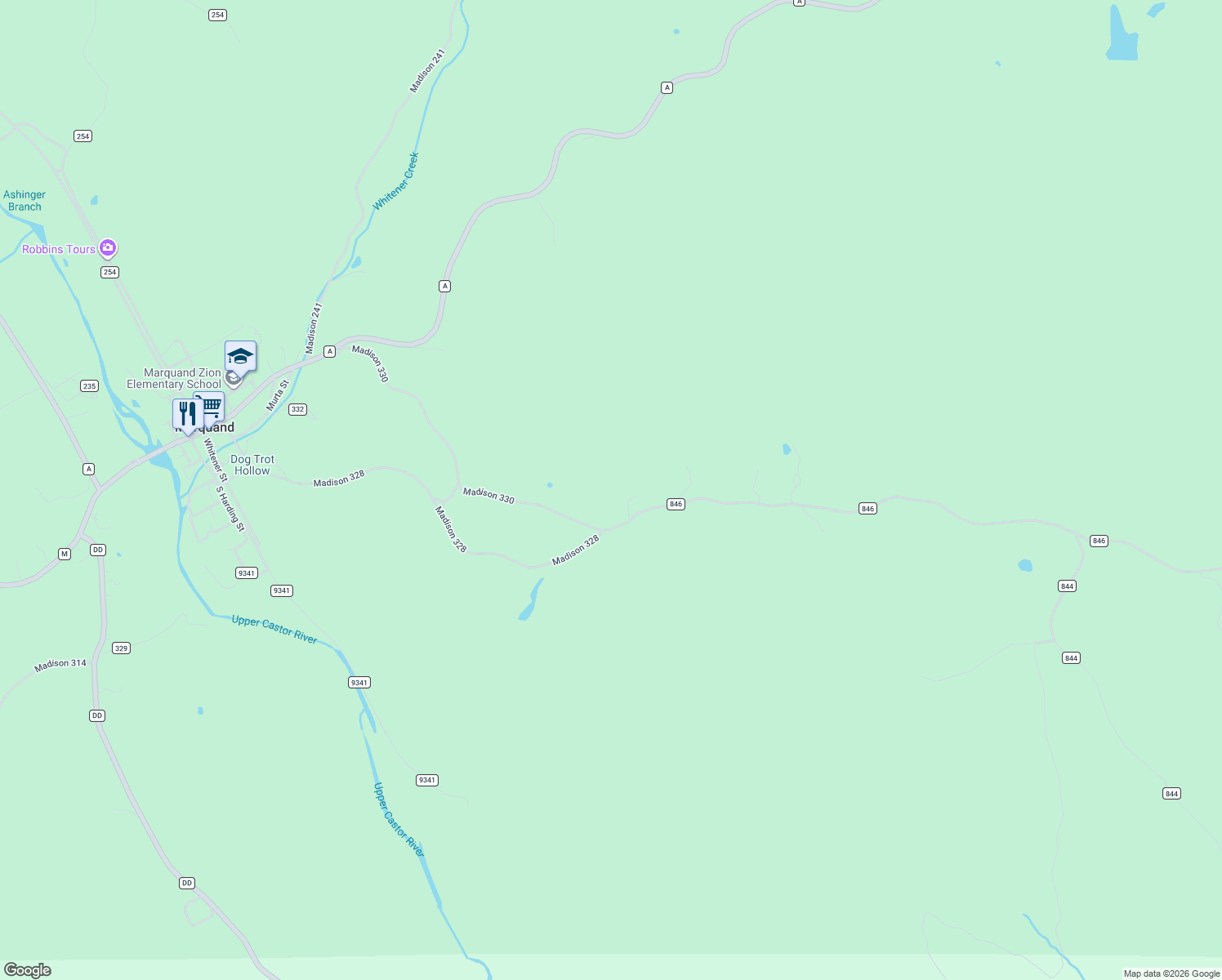 map of restaurants, bars, coffee shops, grocery stores, and more near 1628 Madison 328 in Marquand