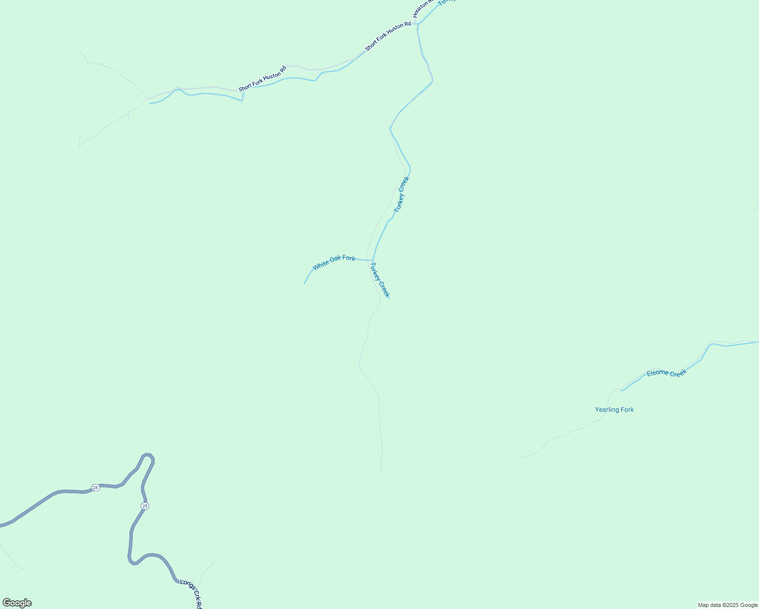 map of restaurants, bars, coffee shops, grocery stores, and more near 4376 Houston Road in Booneville