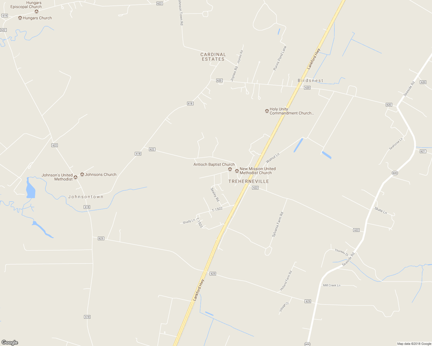 map of restaurants, bars, coffee shops, grocery stores, and more near 8115 Bannister Street in Birdsnest