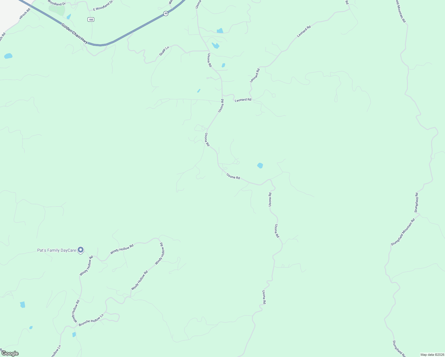 map of restaurants, bars, coffee shops, grocery stores, and more near 4621 Usona Road in Mariposa