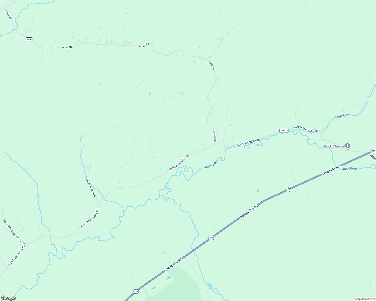 map of restaurants, bars, coffee shops, grocery stores, and more near 4093 Rich Creek Valley Road in Peterstown