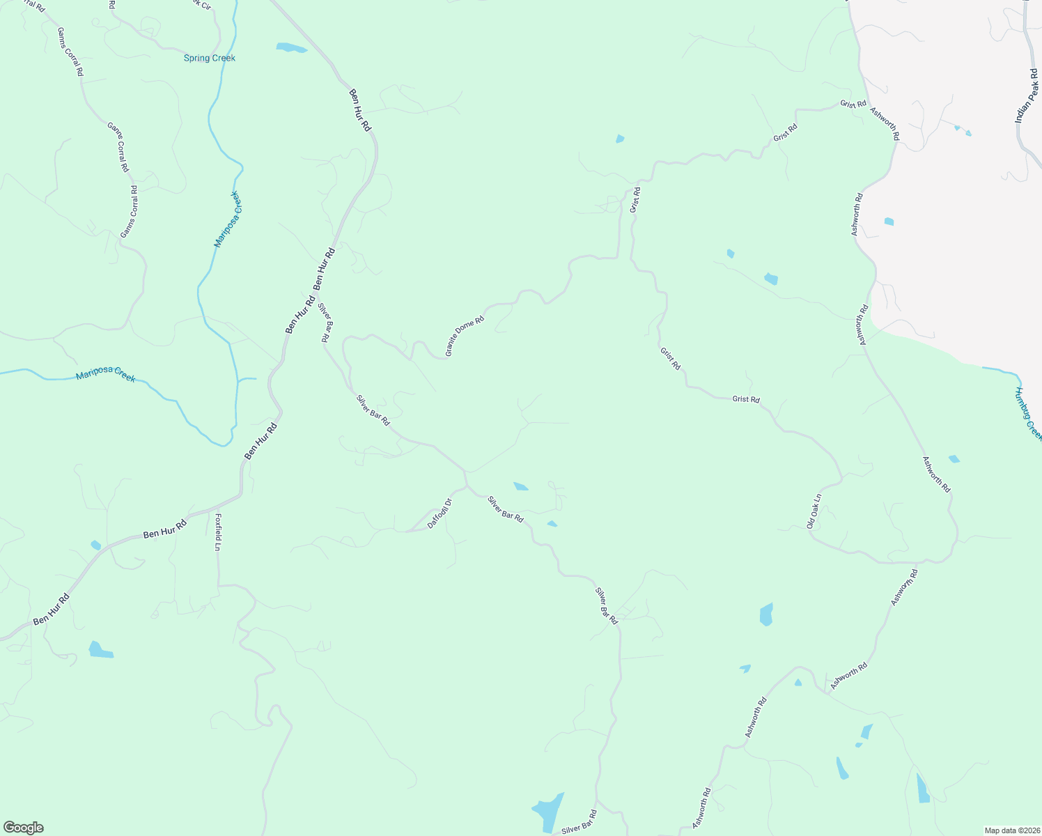 map of restaurants, bars, coffee shops, grocery stores, and more near 4150 Sullivan Road in Mariposa