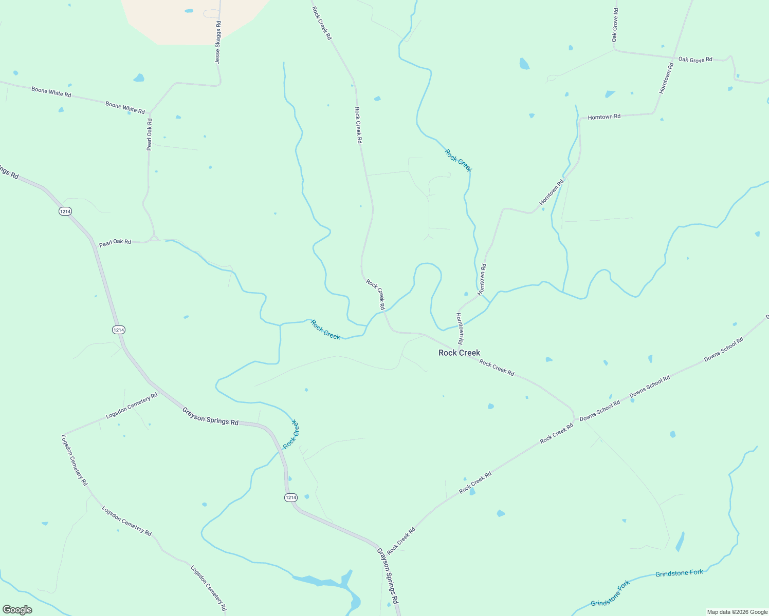 map of restaurants, bars, coffee shops, grocery stores, and more near 3619 Rock Creek Road in Clarkson