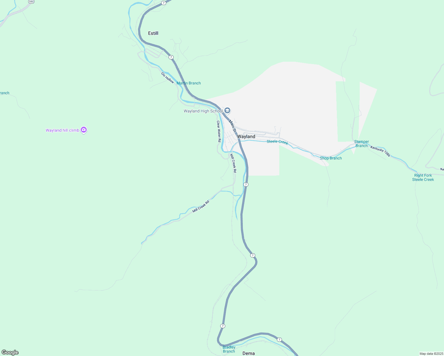 map of restaurants, bars, coffee shops, grocery stores, and more near Cr-1967 in Wayland