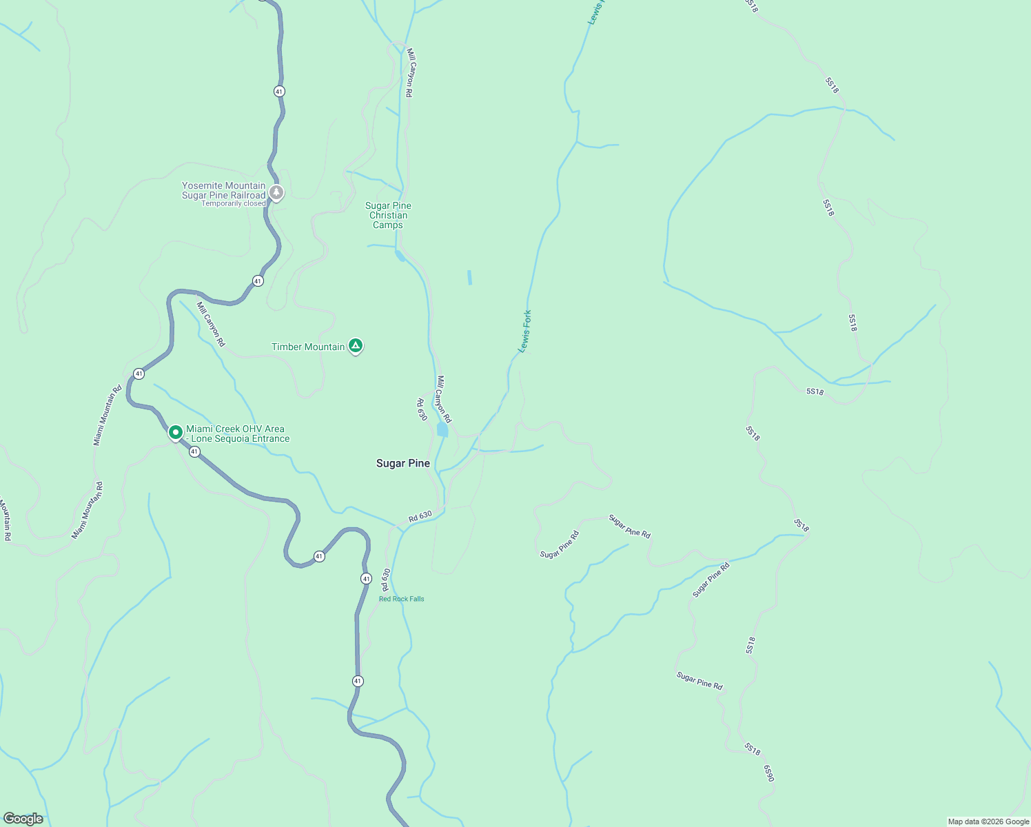 map of restaurants, bars, coffee shops, grocery stores, and more near 47809 Lewis Creek Road in Oakhurst