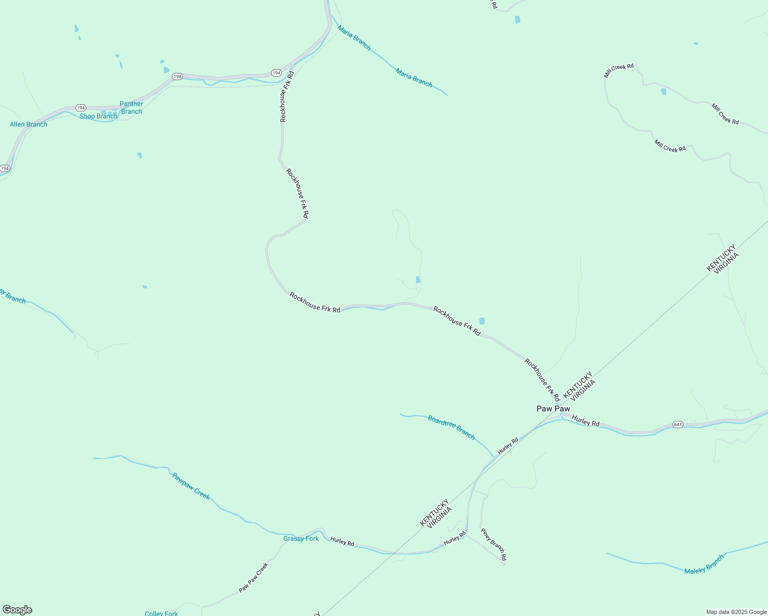 map of restaurants, bars, coffee shops, grocery stores, and more near 2131 Rockhouse Fork Road in Paw Paw