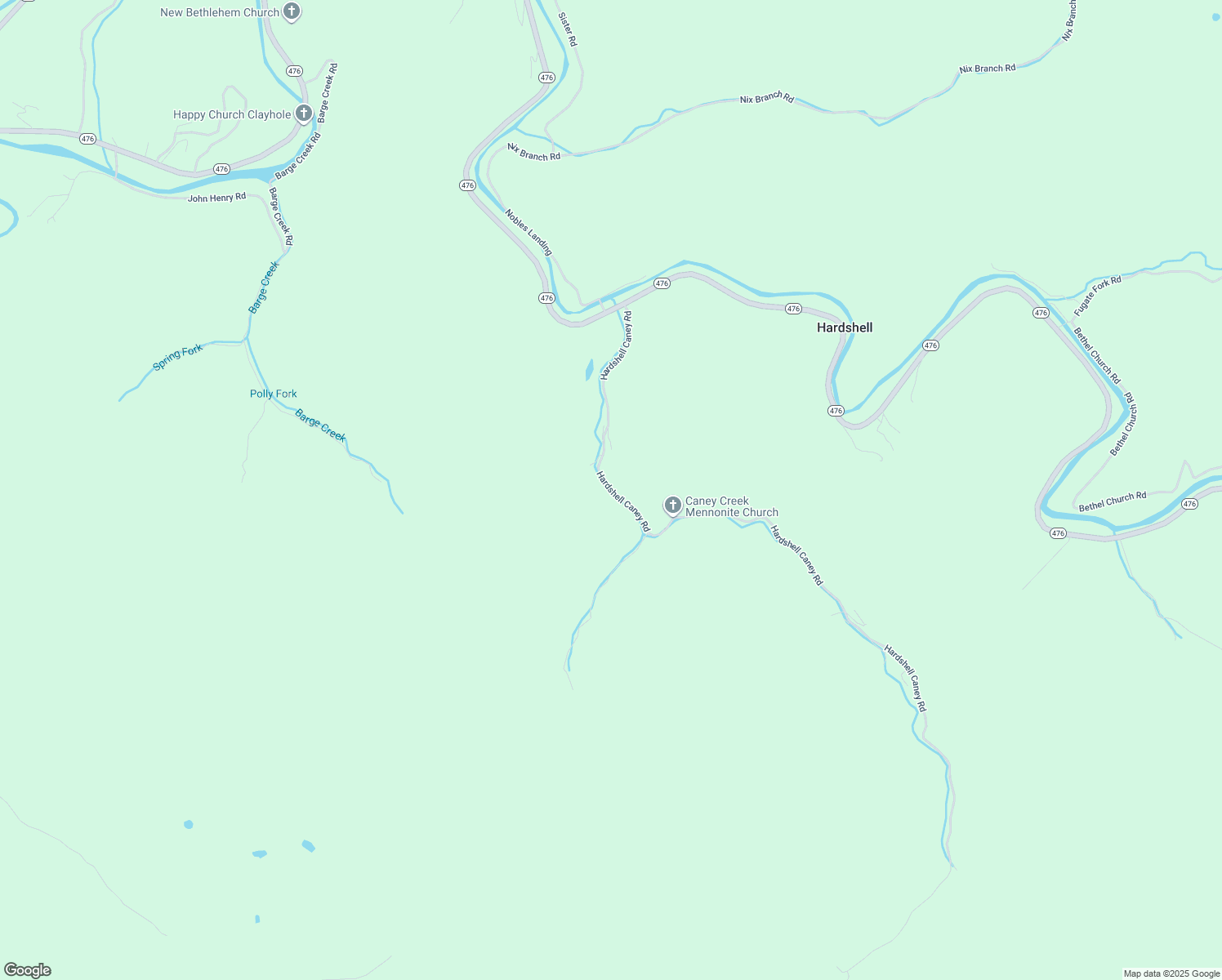 map of restaurants, bars, coffee shops, grocery stores, and more near 1575 Hardshell Caney Road in Lost Creek