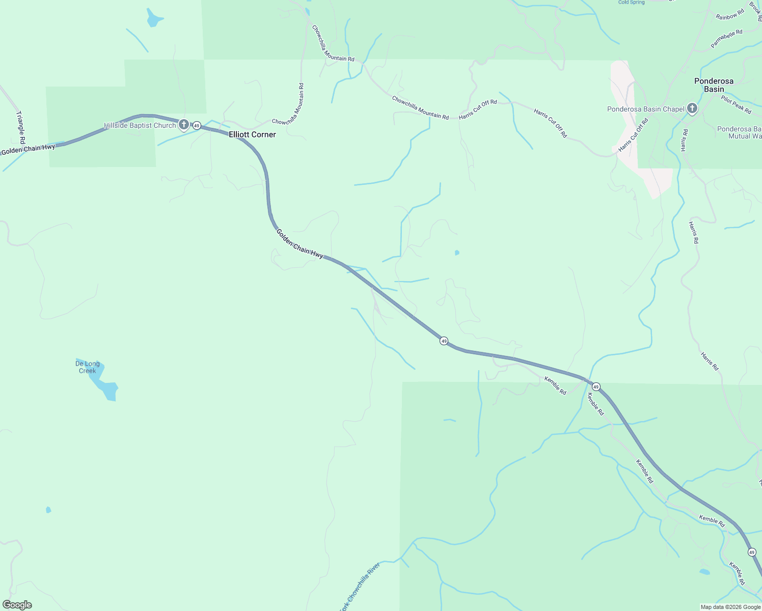 map of restaurants, bars, coffee shops, grocery stores, and more near 4985 Watt Rd in Mariposa