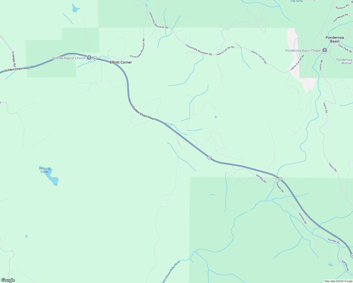map of restaurants, bars, coffee shops, grocery stores, and more near 4985 Watt Road in Mariposa