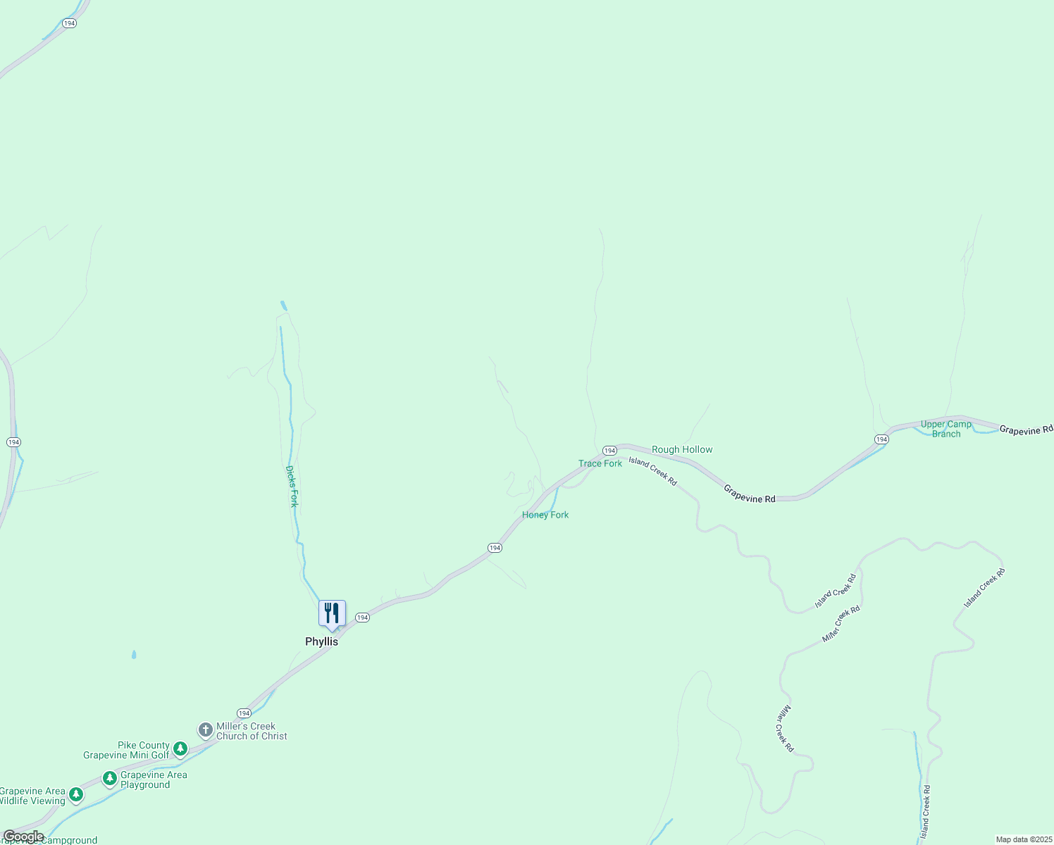 map of restaurants, bars, coffee shops, grocery stores, and more near in Phyllis