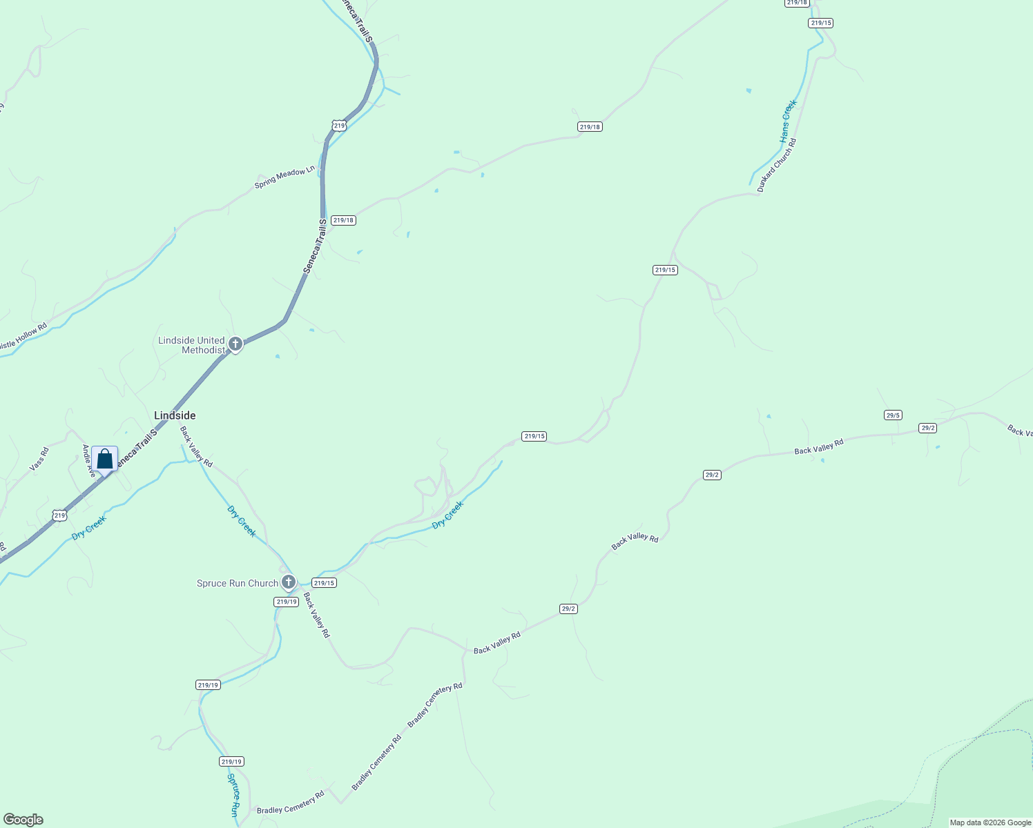 map of restaurants, bars, coffee shops, grocery stores, and more near in Lindside