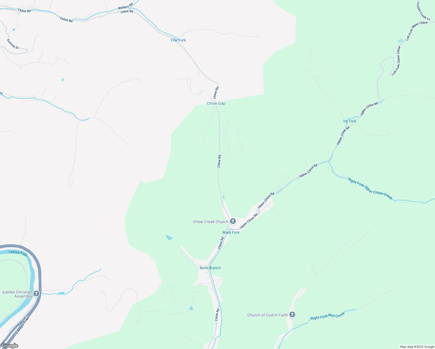 map of restaurants, bars, coffee shops, grocery stores, and more near 3141 Chloe Road in Pikeville