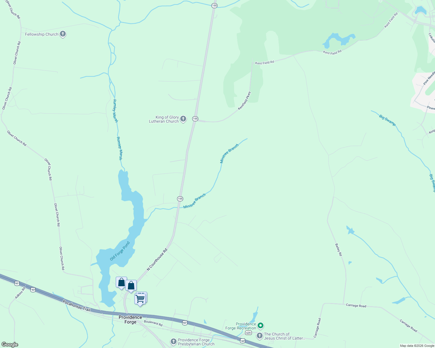 map of restaurants, bars, coffee shops, grocery stores, and more near in Providence Forge