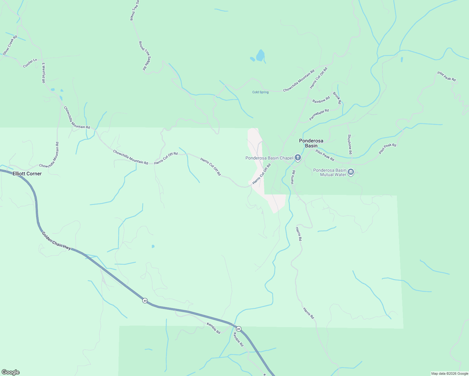 map of restaurants, bars, coffee shops, grocery stores, and more near 5500 Harris Cut Off Road in Mariposa