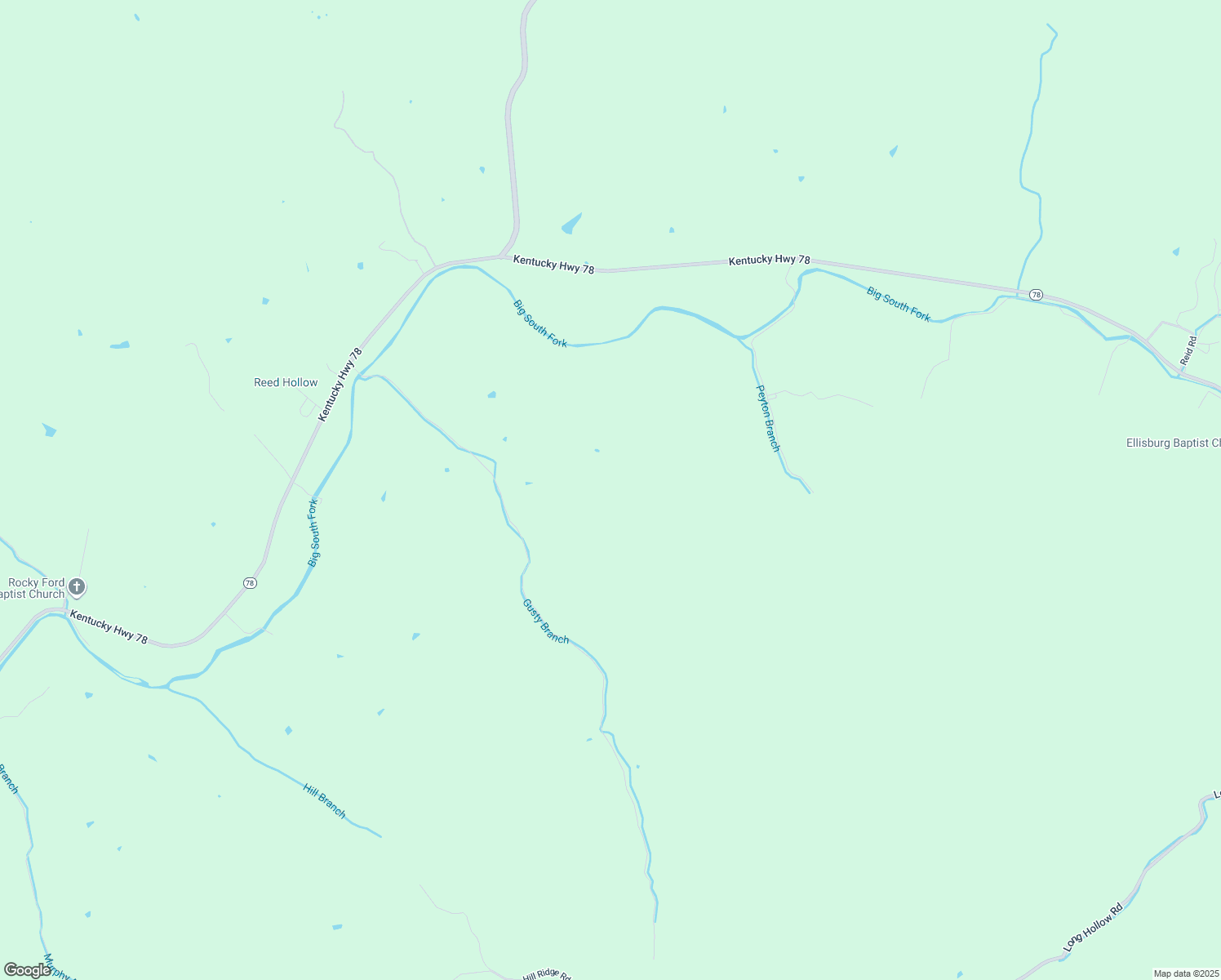 map of restaurants, bars, coffee shops, grocery stores, and more near 731 Gusty Branch Road in Hustonville