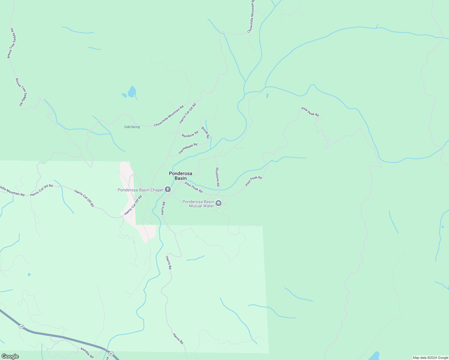 map of restaurants, bars, coffee shops, grocery stores, and more near 5717 Mono Court in Mariposa