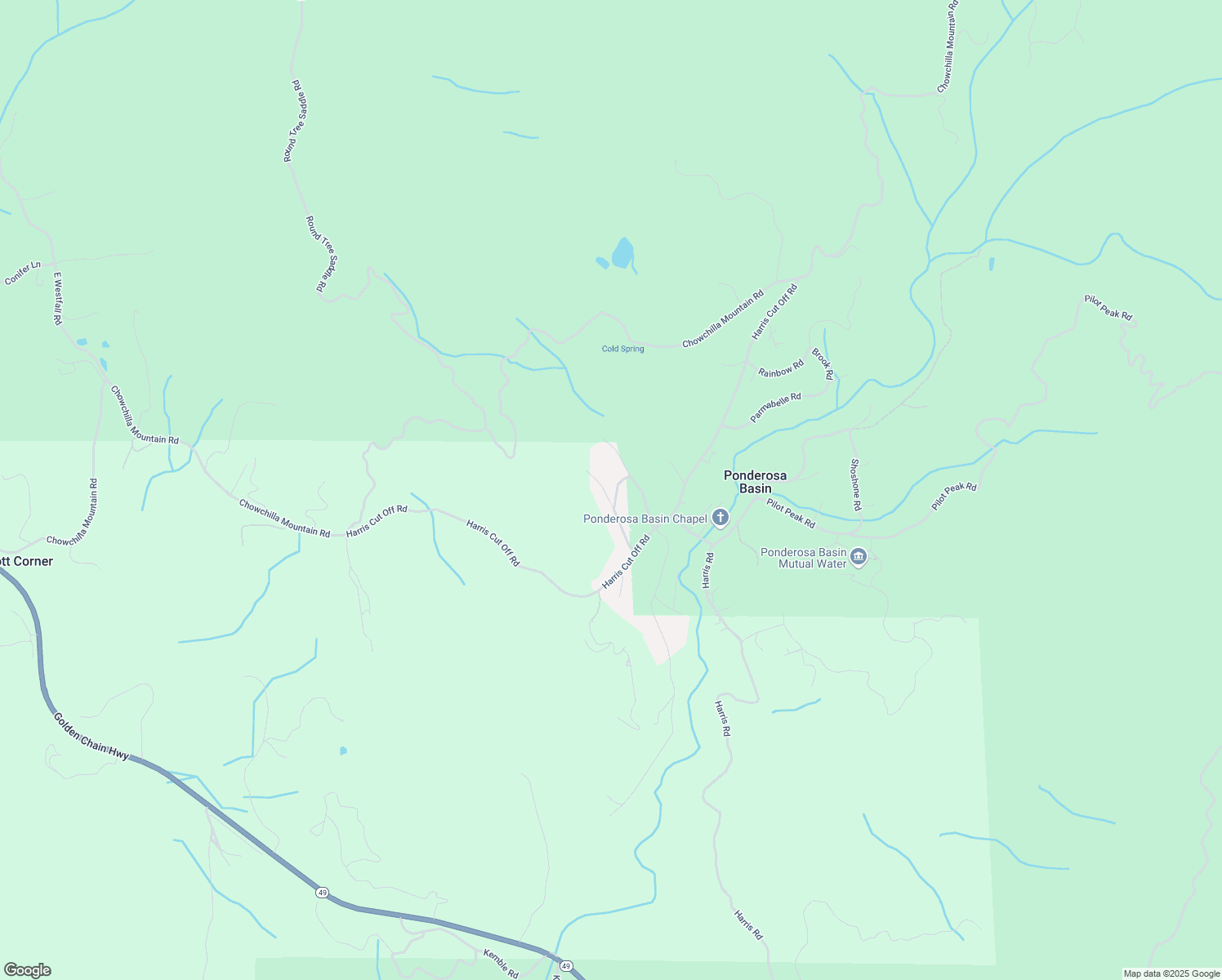 map of restaurants, bars, coffee shops, grocery stores, and more near 5575 Grayling Road in Mariposa