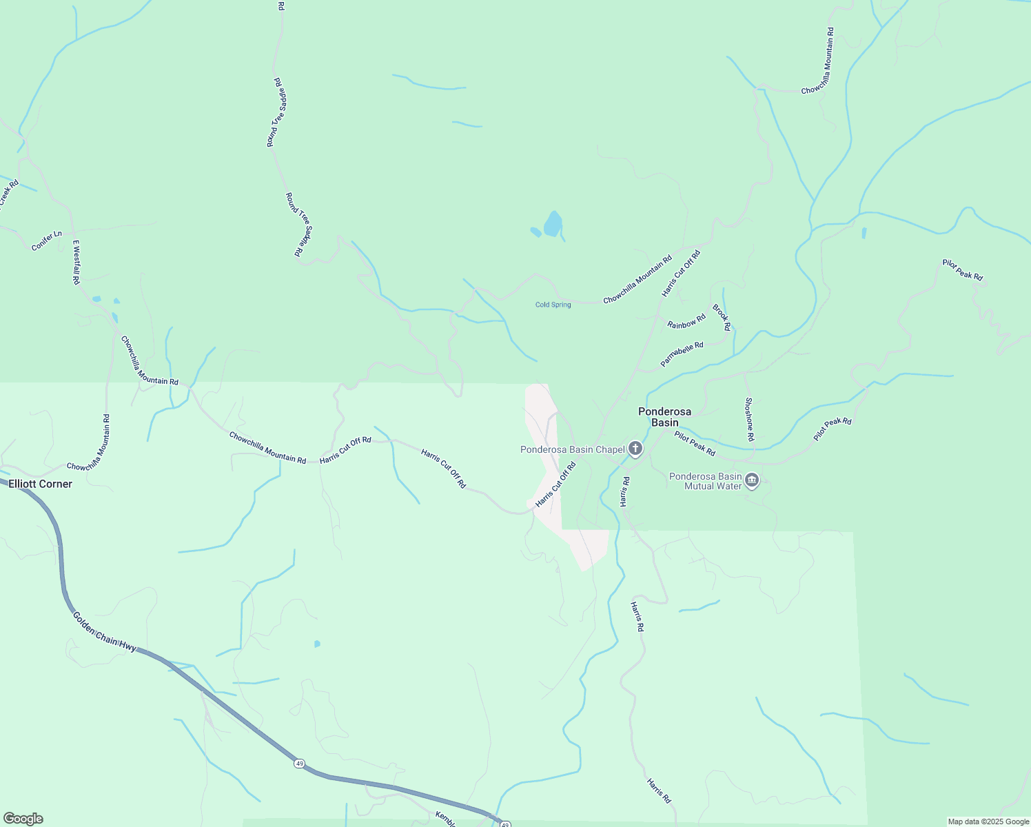 map of restaurants, bars, coffee shops, grocery stores, and more near 2471 Kokanee Road in Mariposa