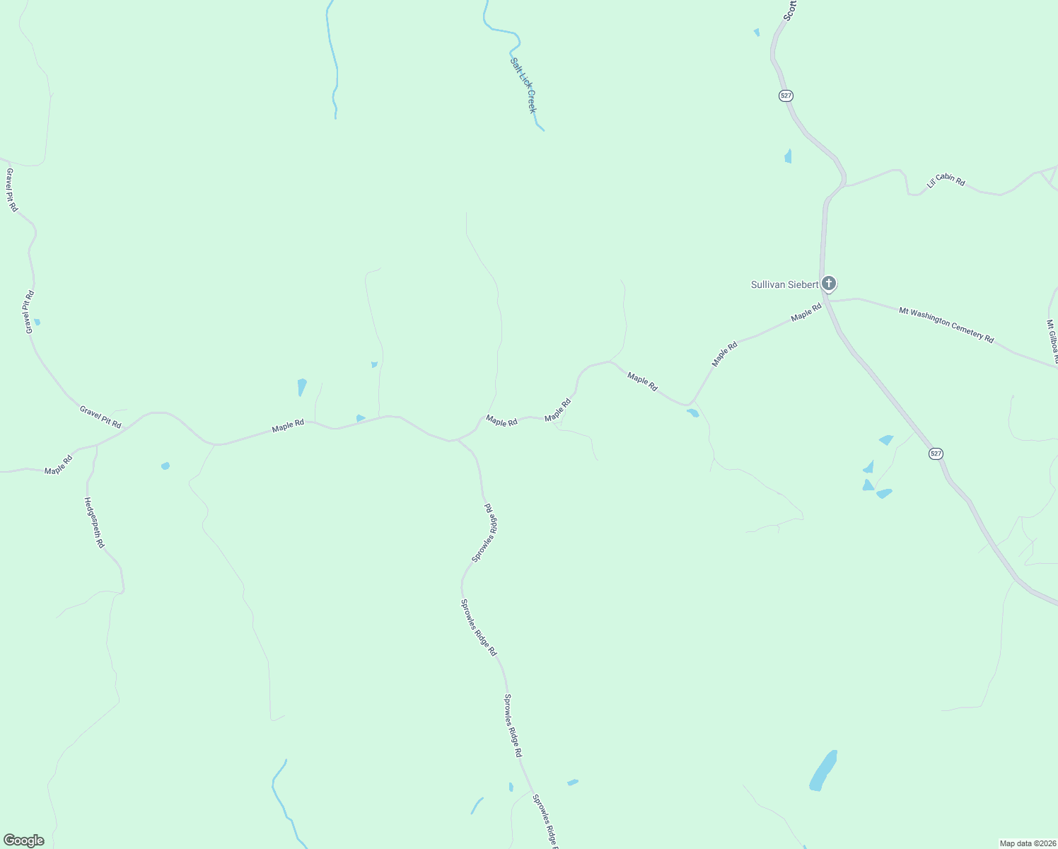 map of restaurants, bars, coffee shops, grocery stores, and more near Maple Road in Campbellsville