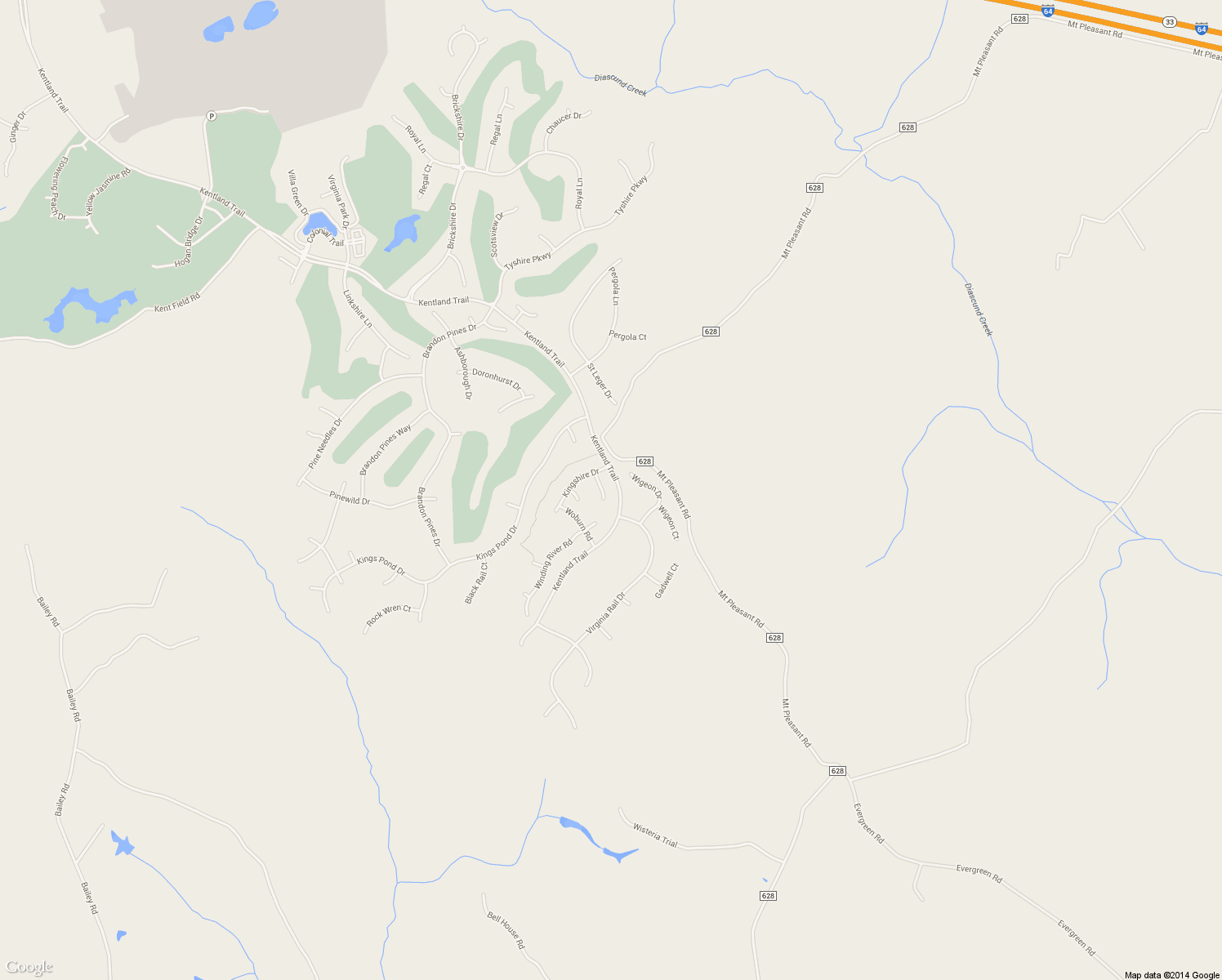 map of restaurants, bars, coffee shops, grocery stores, and more near 4751 Bishops Gate Way in Providence Forge