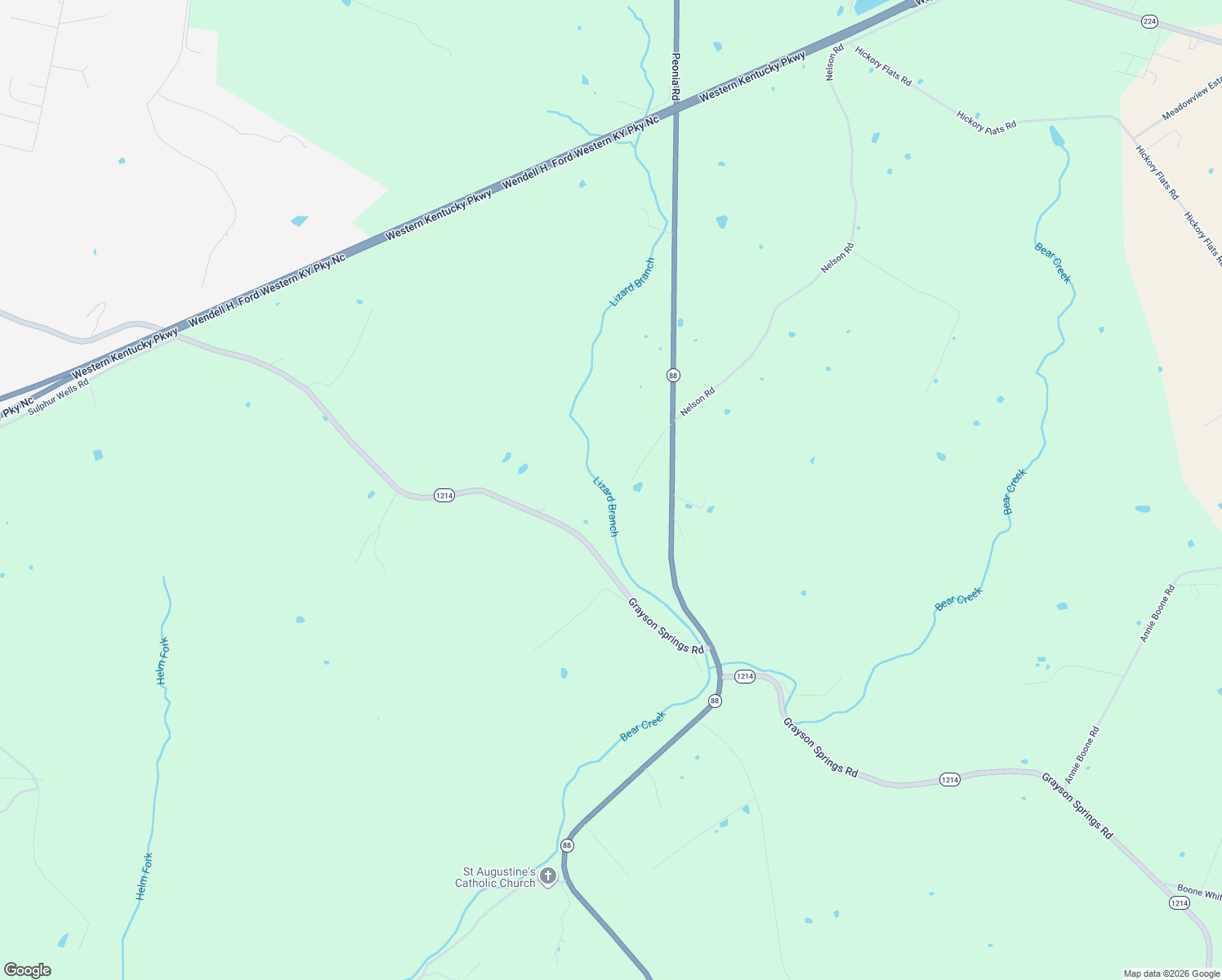 map of restaurants, bars, coffee shops, grocery stores, and more near 214 Green Lane in Clarkson