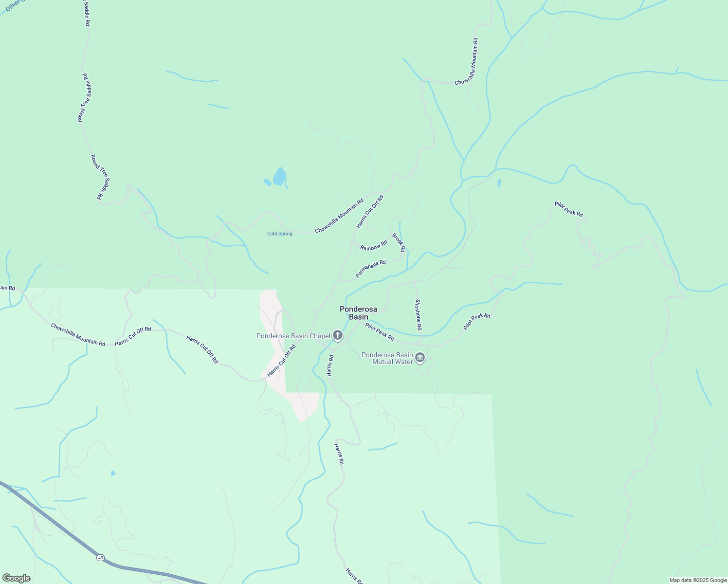 map of restaurants, bars, coffee shops, grocery stores, and more near 2407 Anglers Court in Mariposa