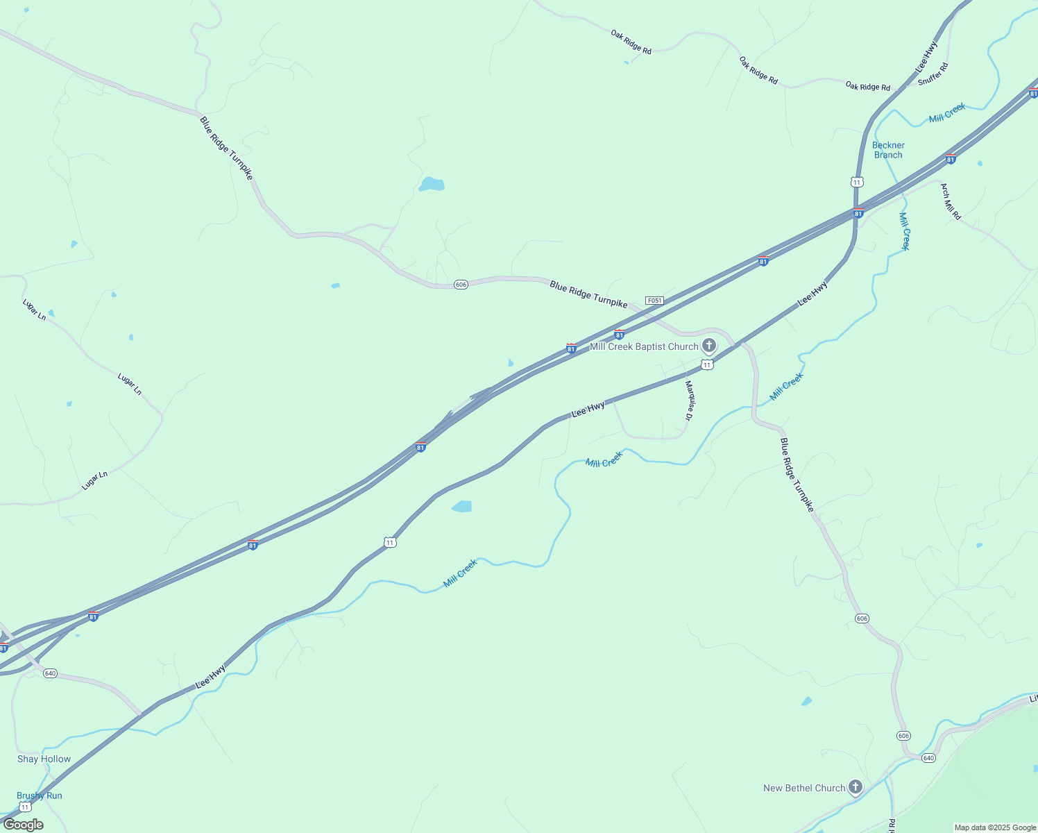 map of restaurants, bars, coffee shops, grocery stores, and more near 10791 Lee Highway in Fincastle