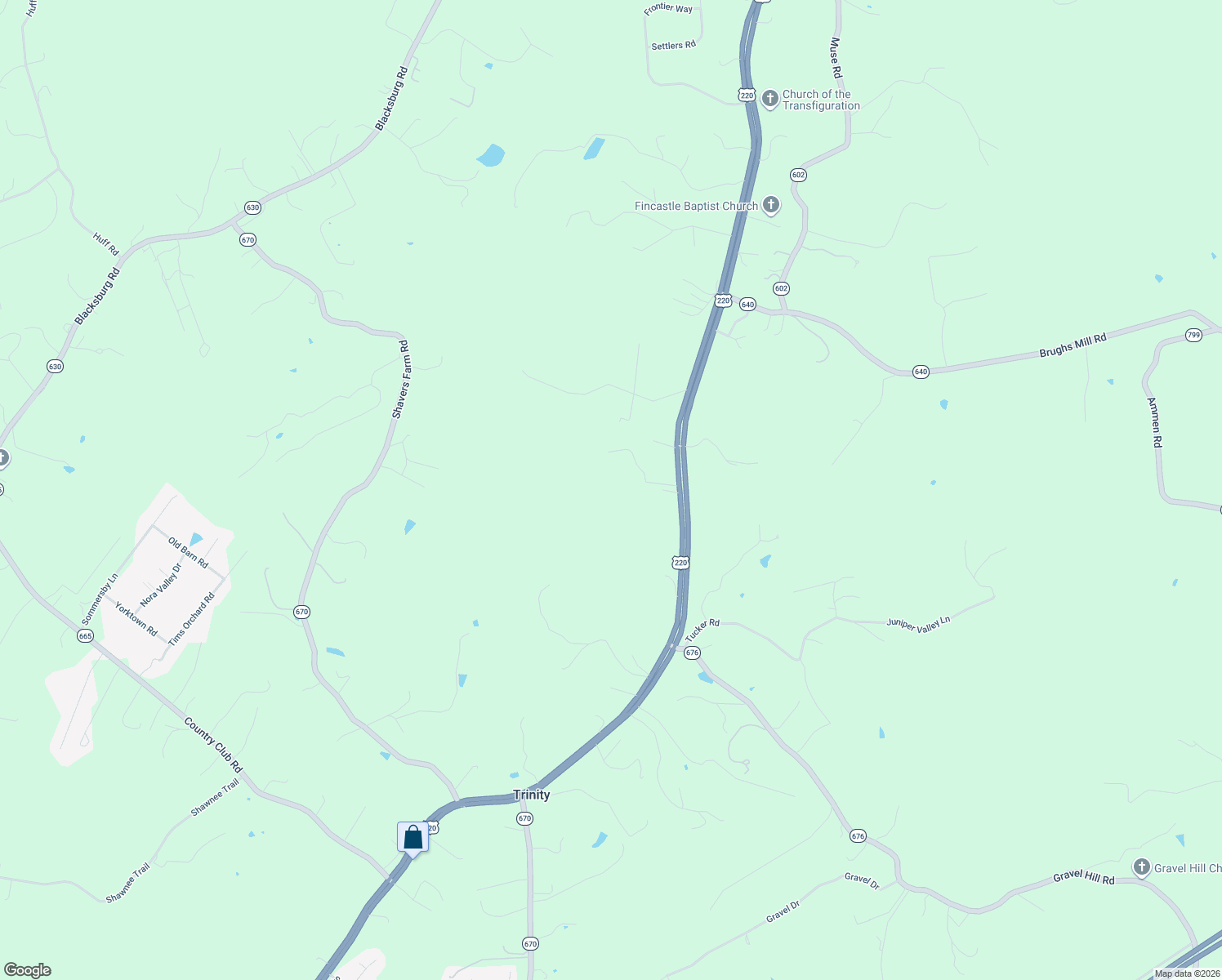 map of restaurants, bars, coffee shops, grocery stores, and more near 6481 Roanoke Road in Fincastle