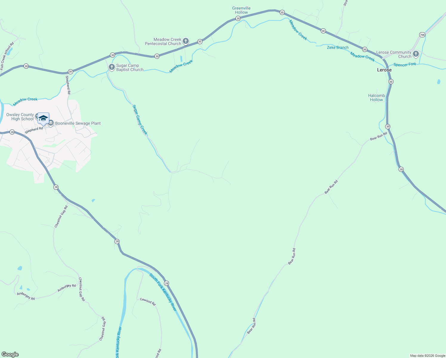 map of restaurants, bars, coffee shops, grocery stores, and more near 479 Sugar Camp Road in Old Landing