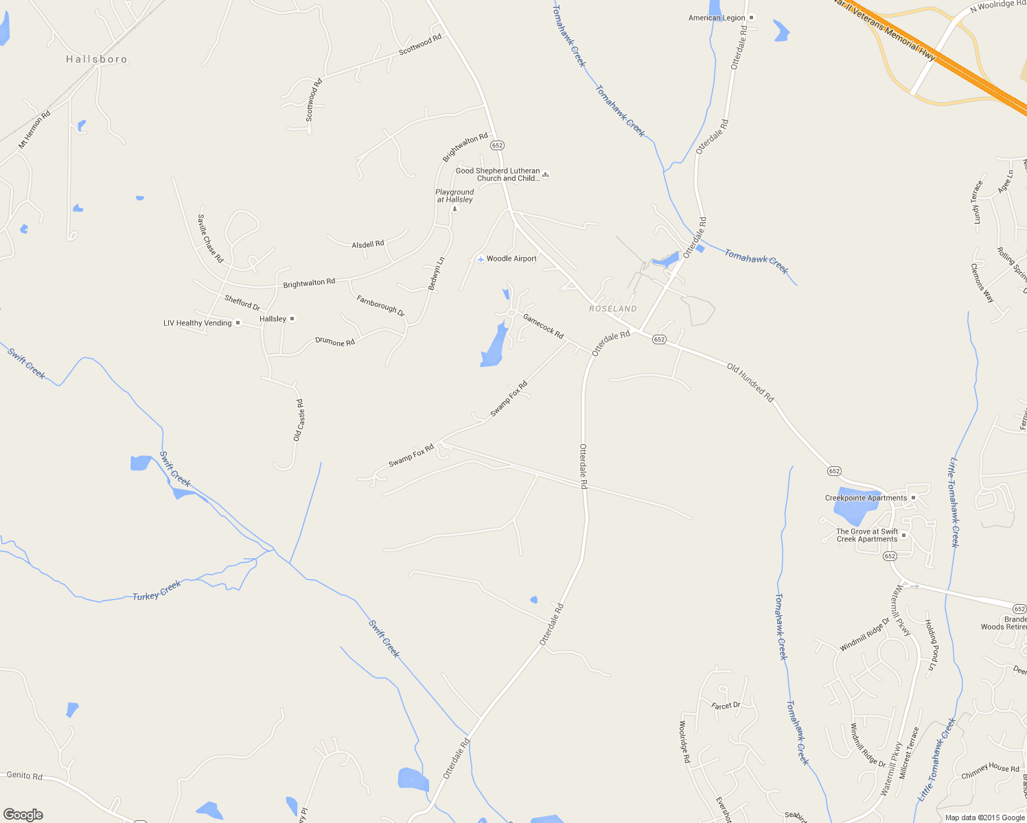 map of restaurants, bars, coffee shops, grocery stores, and more near 2021 Swamp Fox Road in Midlothian